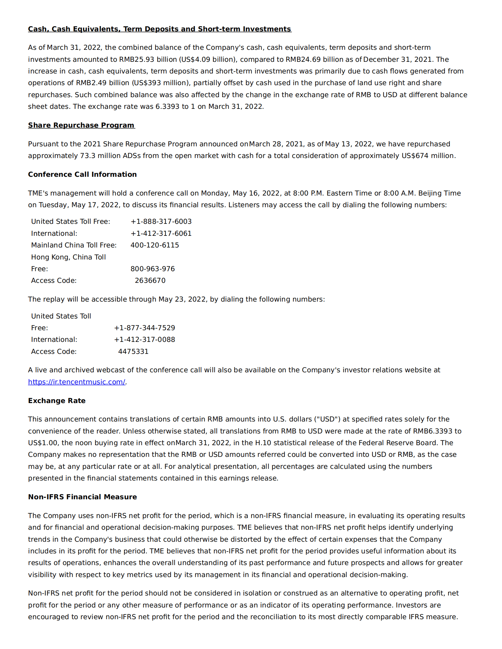 腾讯音乐（TME.US）2022年第一季度财报（英文版）.pdf 第5页