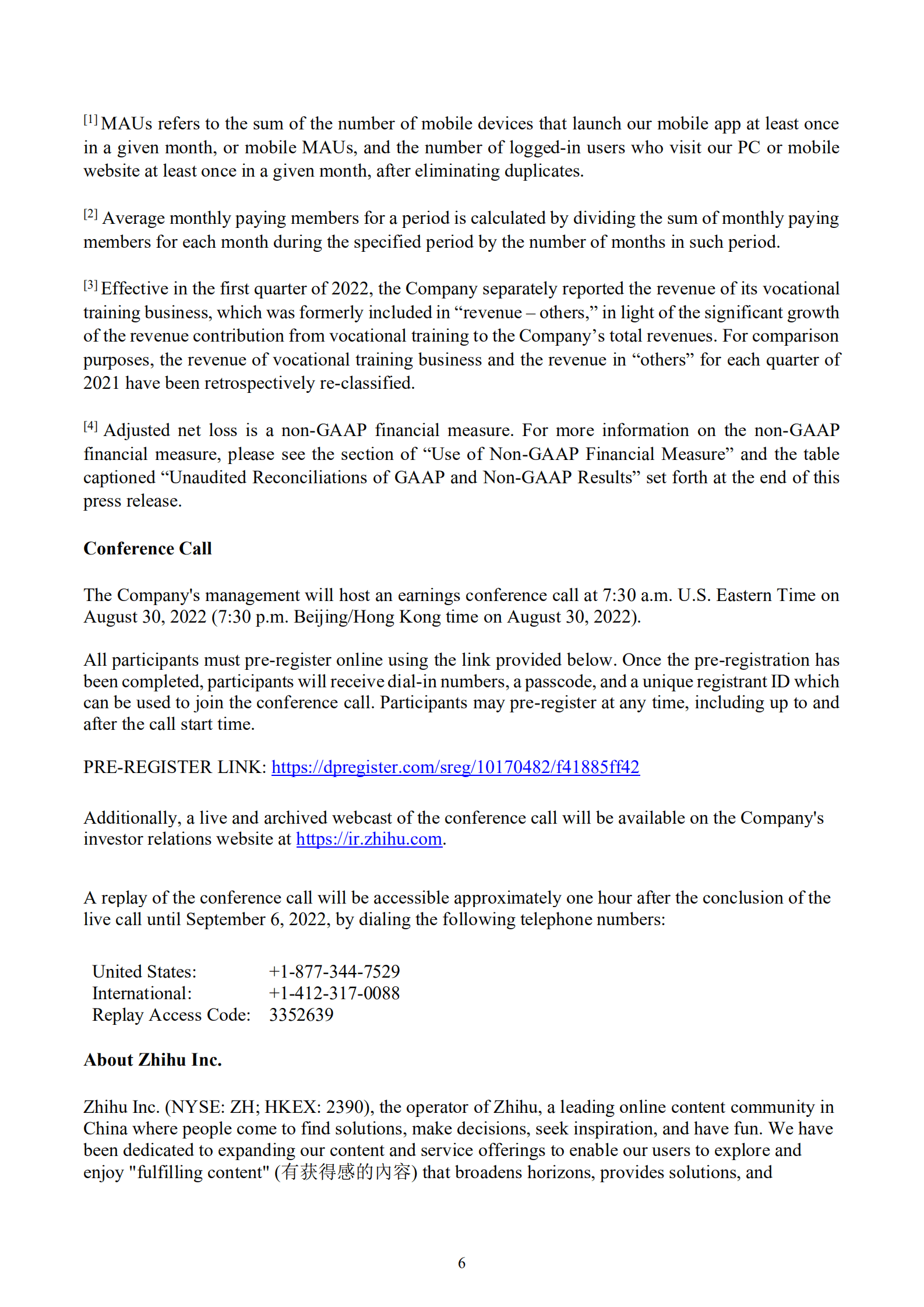 知乎（ZH.US）2022年第二季度及半年度财报（英文版）.pdf 第6页