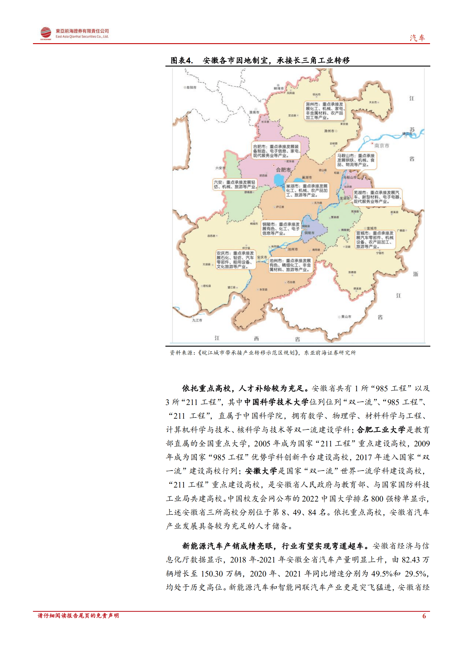 汽车行业深度报告：产业集群初步成形，安徽走上汽车强省之路-220815.pdf 第6页