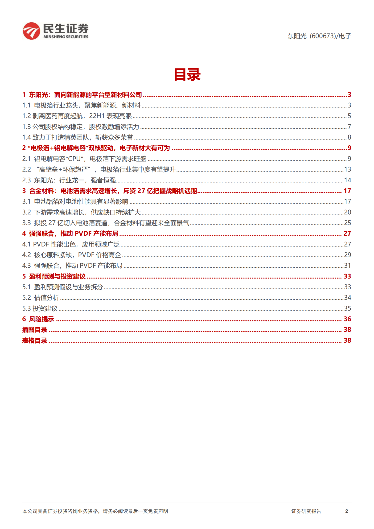 东阳光-深度报告：电容器先驱王者归来，电池箔+PVDF点亮新能源之光-220818.pdf 第2页