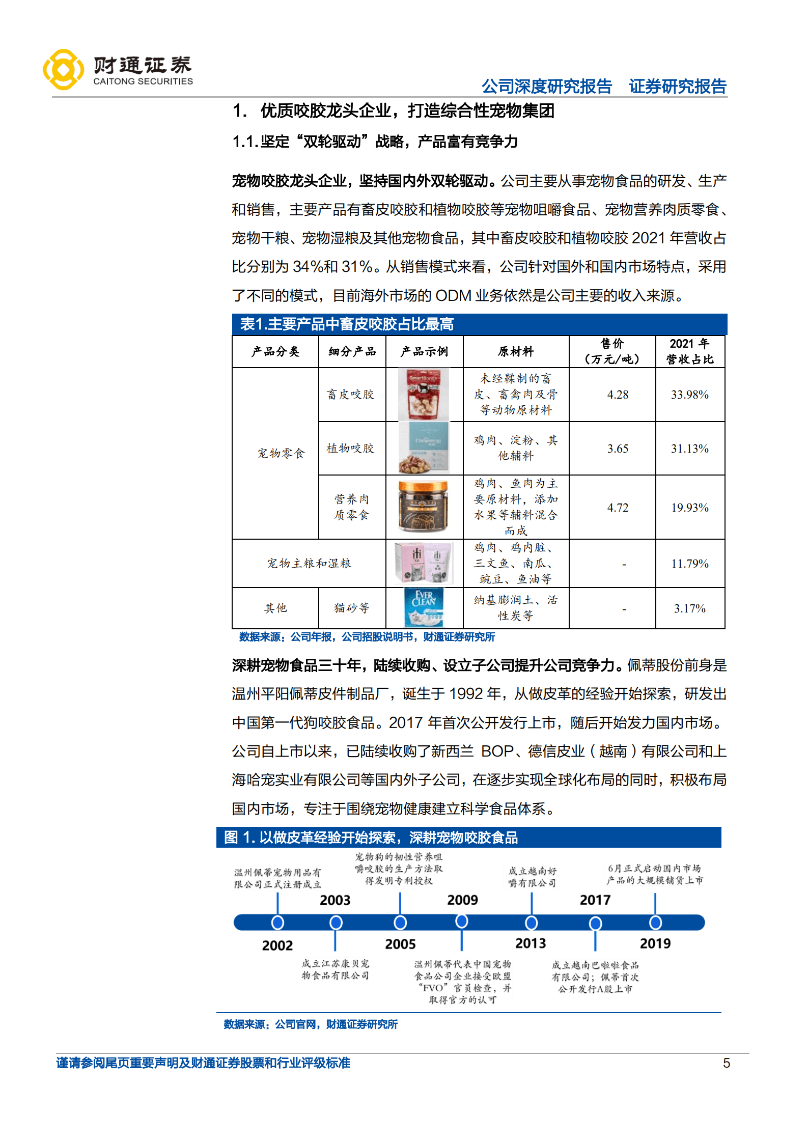 佩蒂股份-宠物咬胶龙头企业，双轮驱动未来可期-220818.pdf 第5页