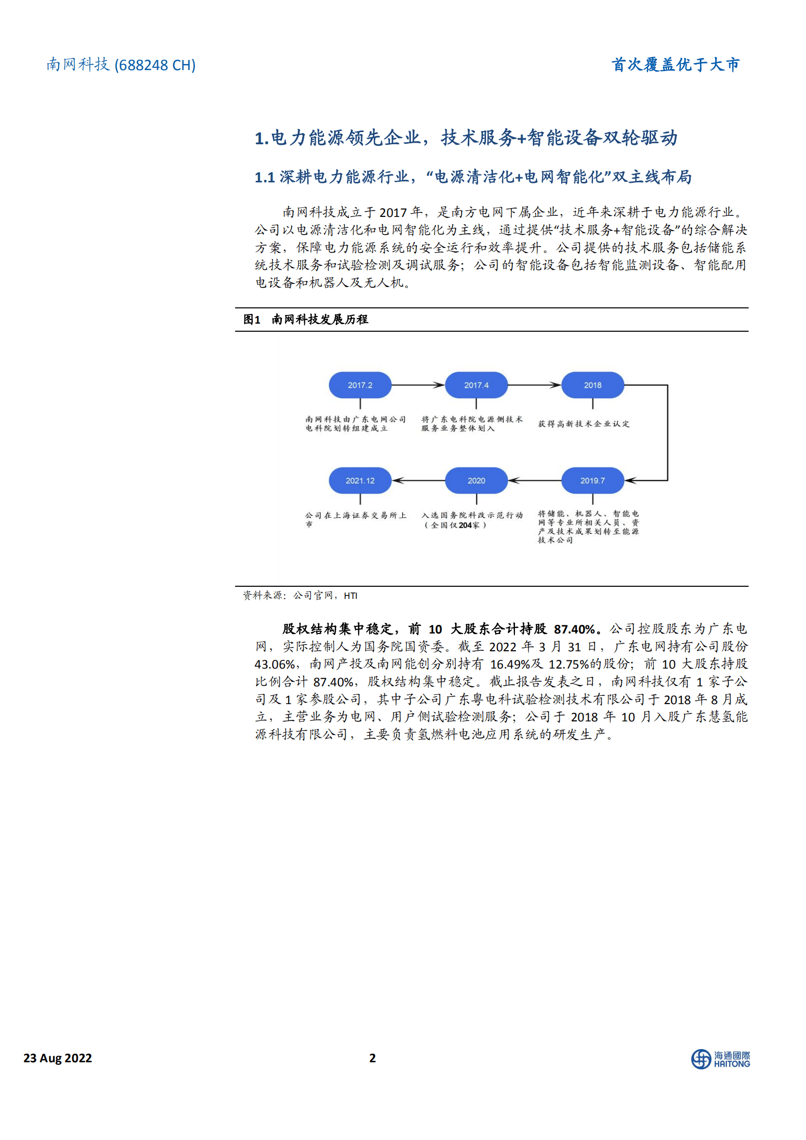 南网科技-首次覆盖：技术服务+智能设备双轮驱动，储能业务将大规模放量-220823.pdf 第2页