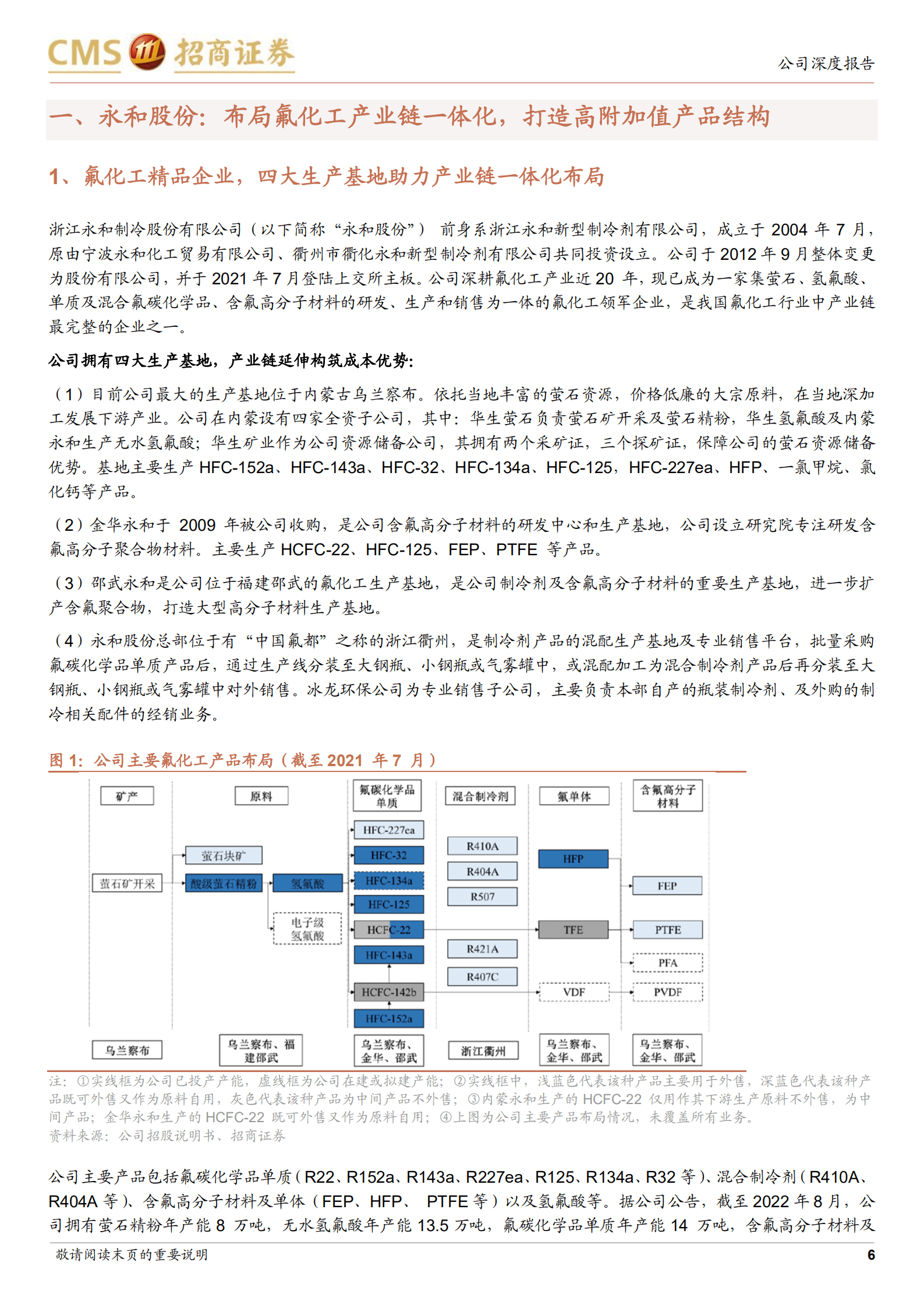 永和股份-产业布局一体化带来增长，专注高附加值含氟聚合物-220823.pdf 第6页