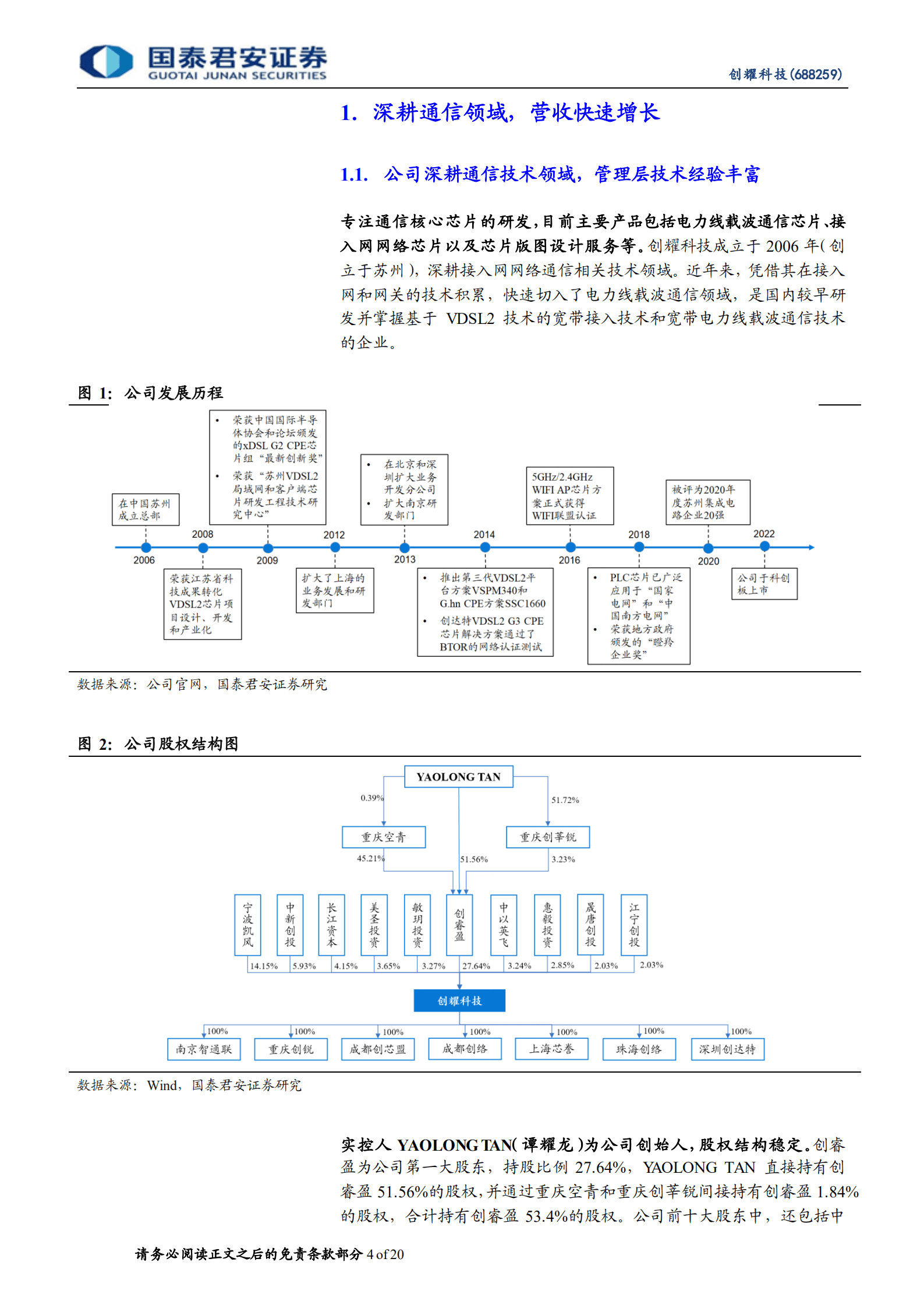 创耀科技-通信领域芯片龙头，长期成长动力足-220821.pdf 第4页