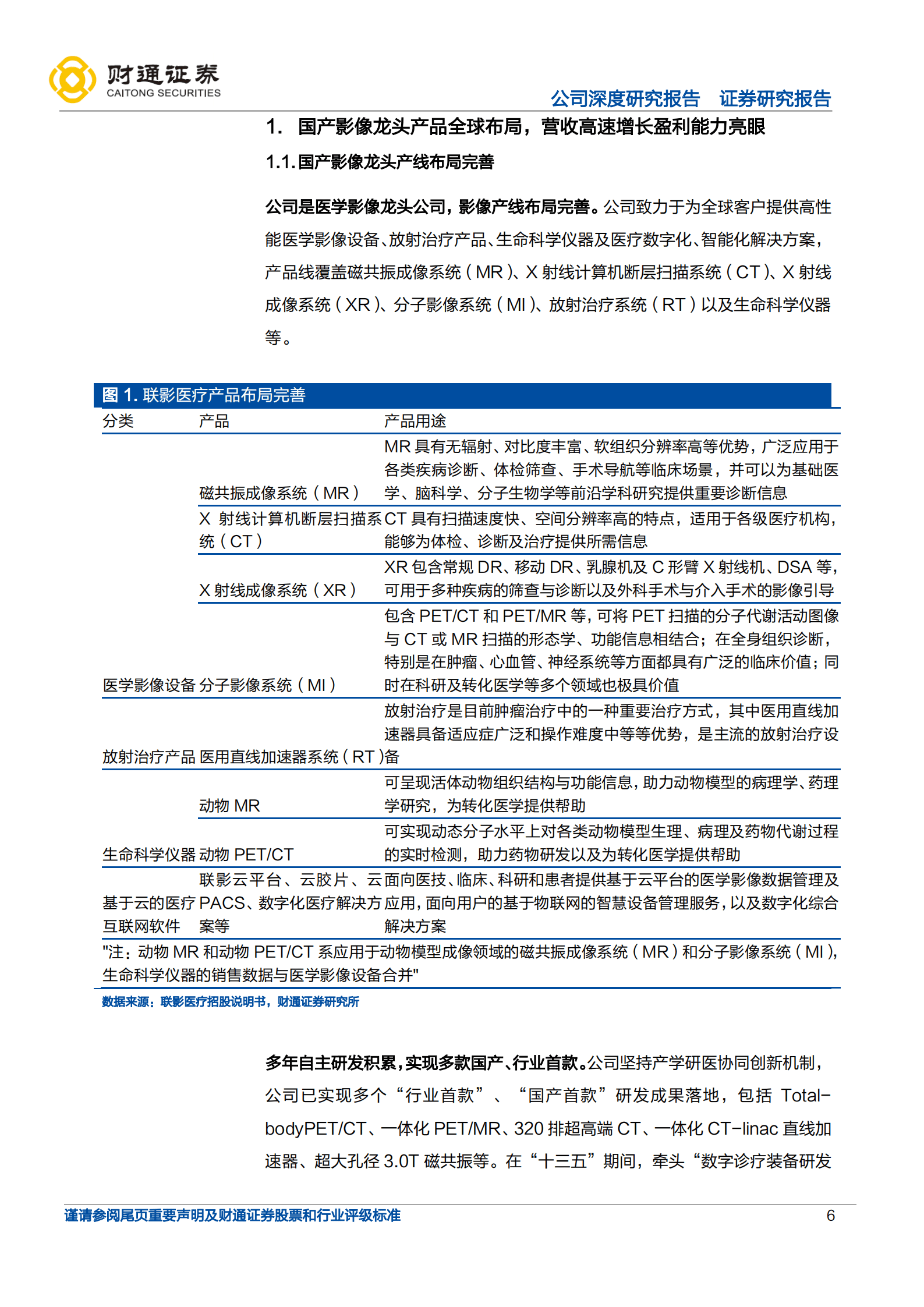 联影医疗-掘金医学影像领域的白马龙头-220823.pdf 第6页