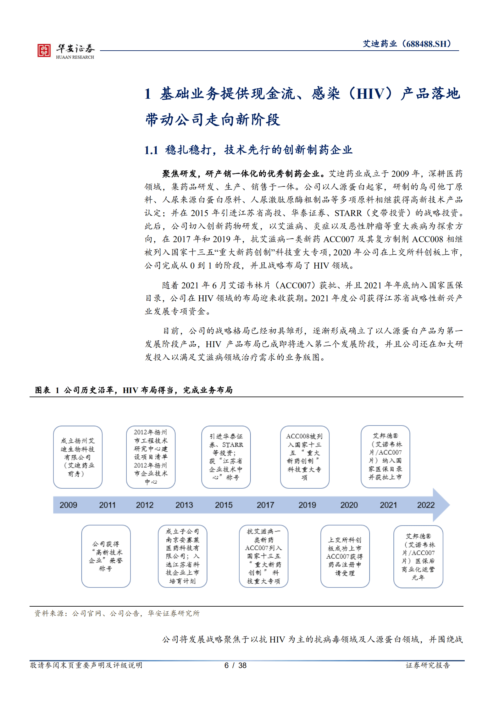 艾迪药业-拨云见月，HIV抗病毒药物迭代推出-220827.pdf 第6页
