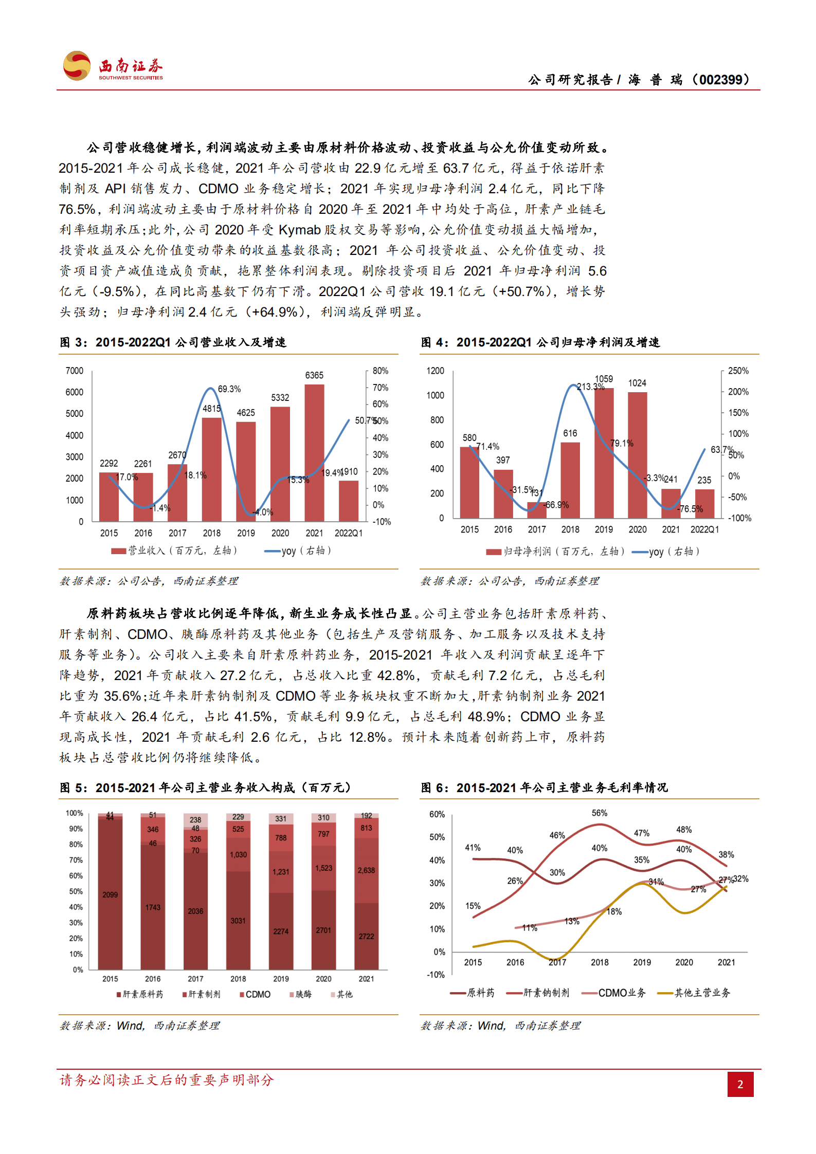 海普瑞-肝素产业链龙头，CDMO+创新药未来可期-220824.pdf 第6页