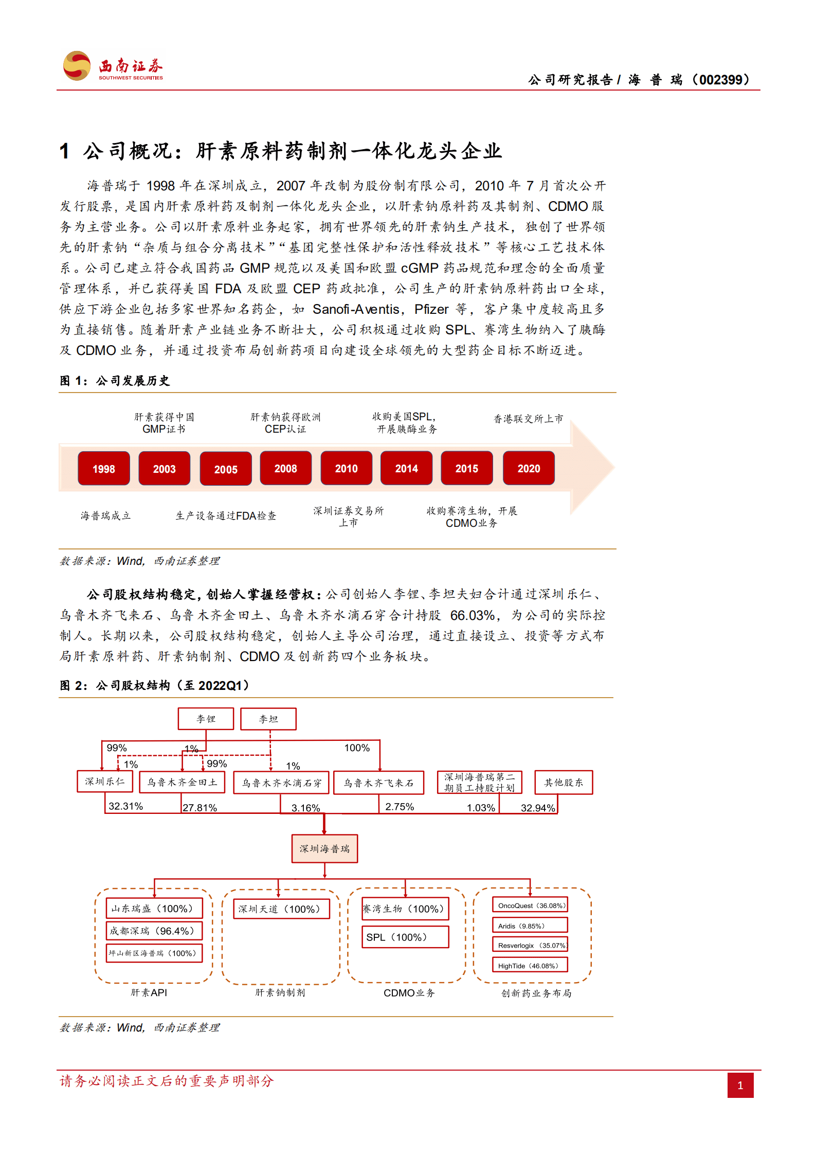 海普瑞-肝素产业链龙头，CDMO+创新药未来可期-220824.pdf 第5页