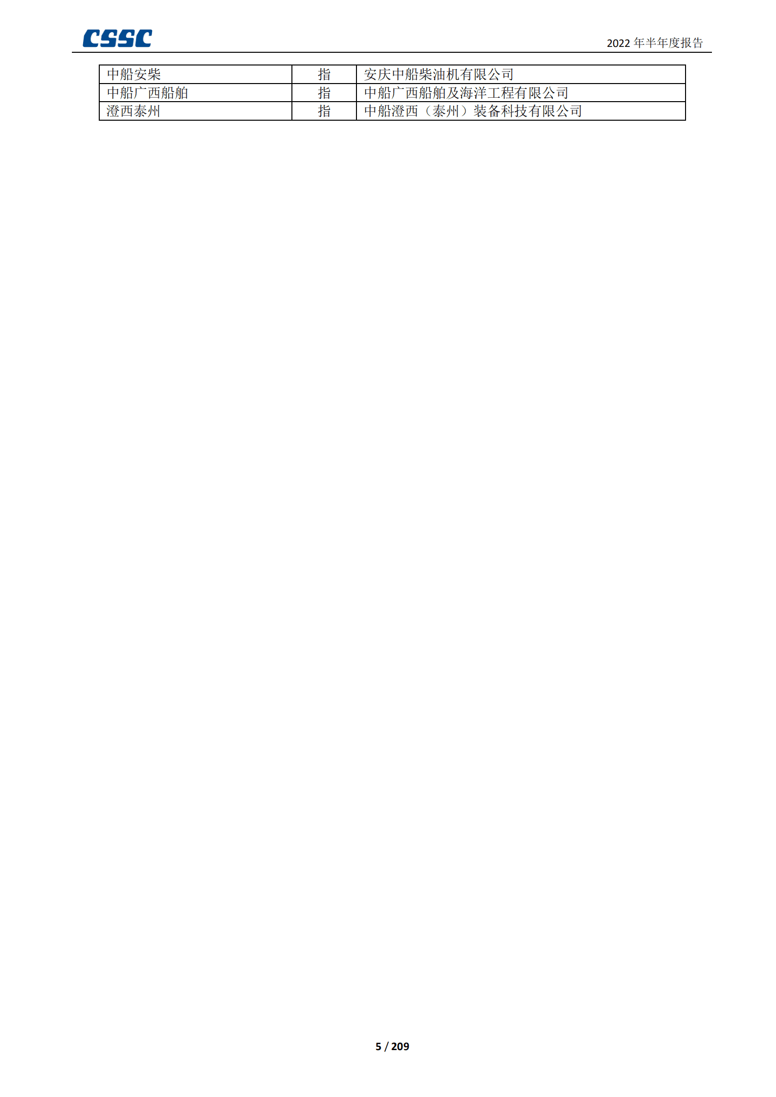 中国船舶工业股份有限公司2022年半年度报告.PDF 第5页