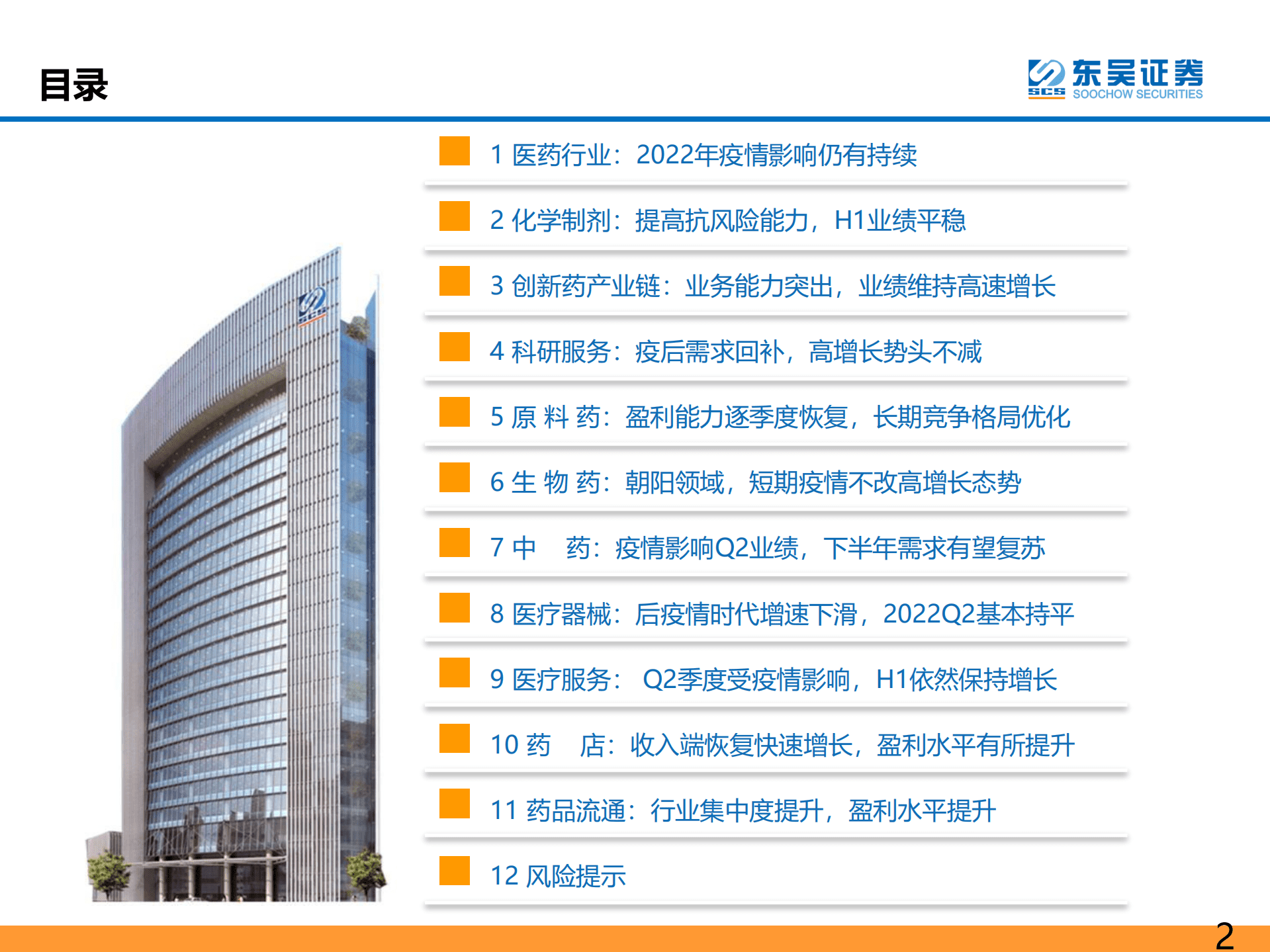 医药行业2022年H1总结报告：疫情仍有持续，创新药产业链、医疗服务等利润增长最快-220906.pdf 第2页