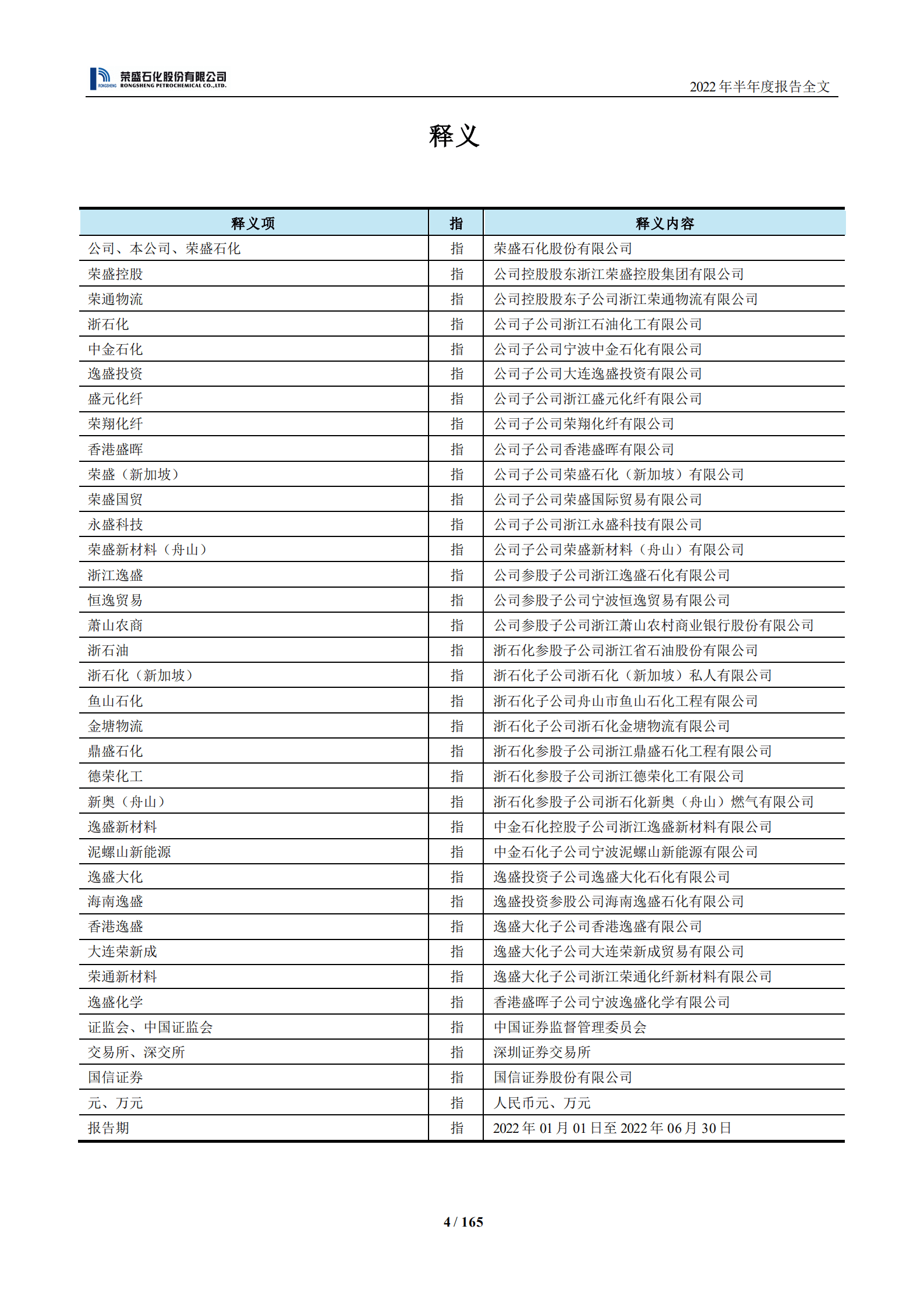 荣盛石化股份有限公司2022年半年度报告.PDF 第5页
