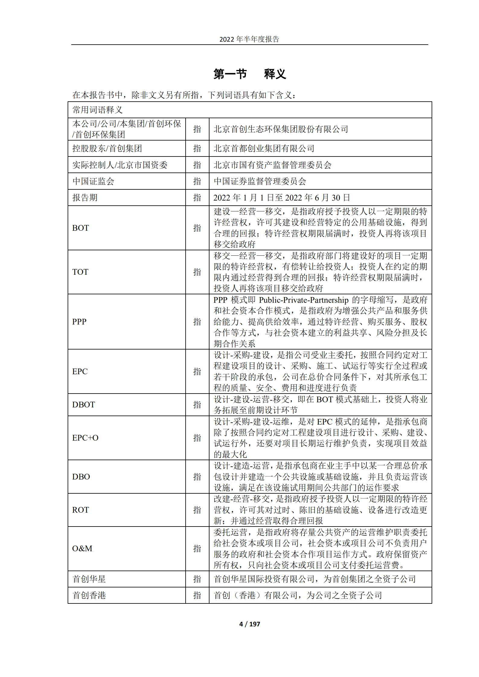 北京首创生态环保集团股份有限公司2022年半年度报告.PDF 第4页