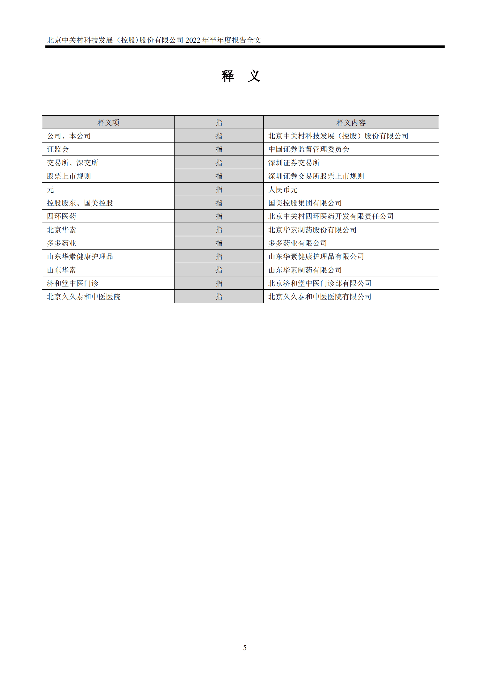 北京中关村科技发展（控股）股份有限公司2022年半年度报告.PDF 第5页