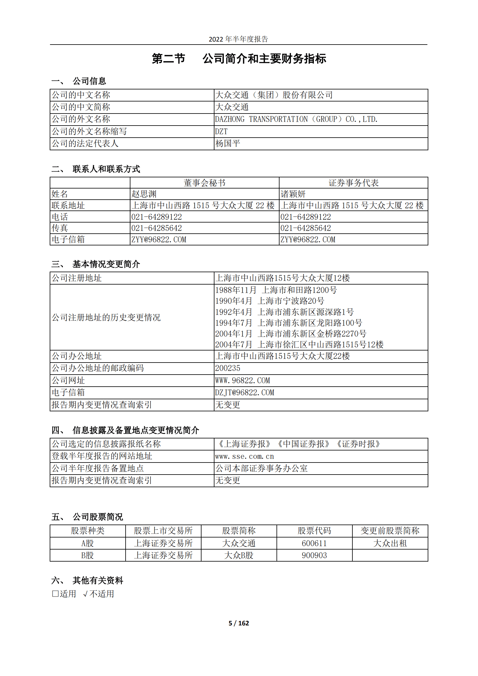 大众交通（集团）股份有限公司2022年半年度报告.PDF 第5页