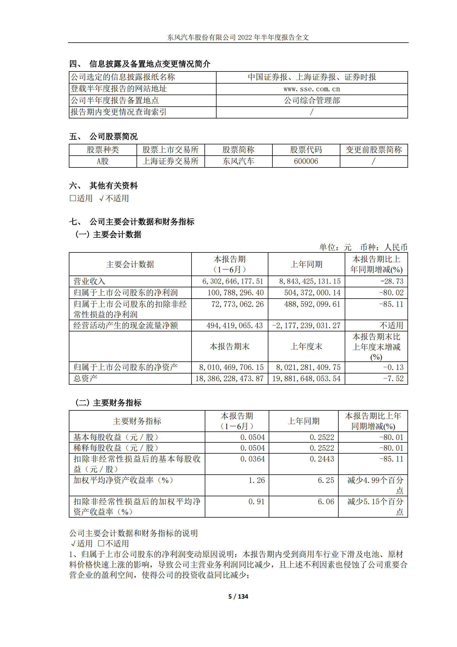 东风汽车股份有限公司2022年半年度报告.PDF 第5页