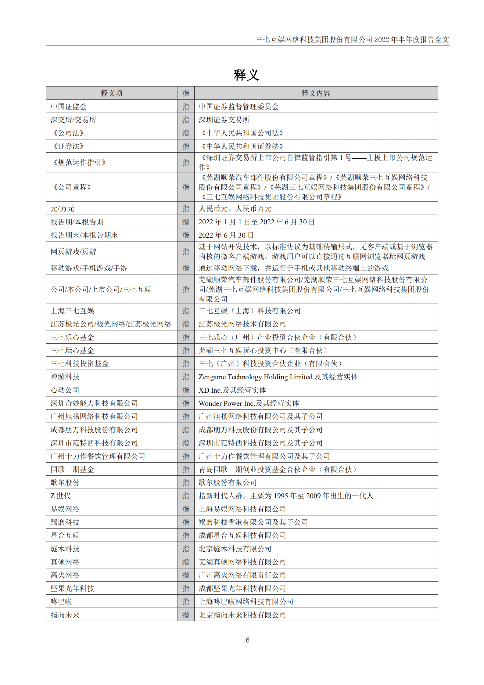 三七互娱网络科技集团股份有限公司2022年半年度报告.PDF 第6页