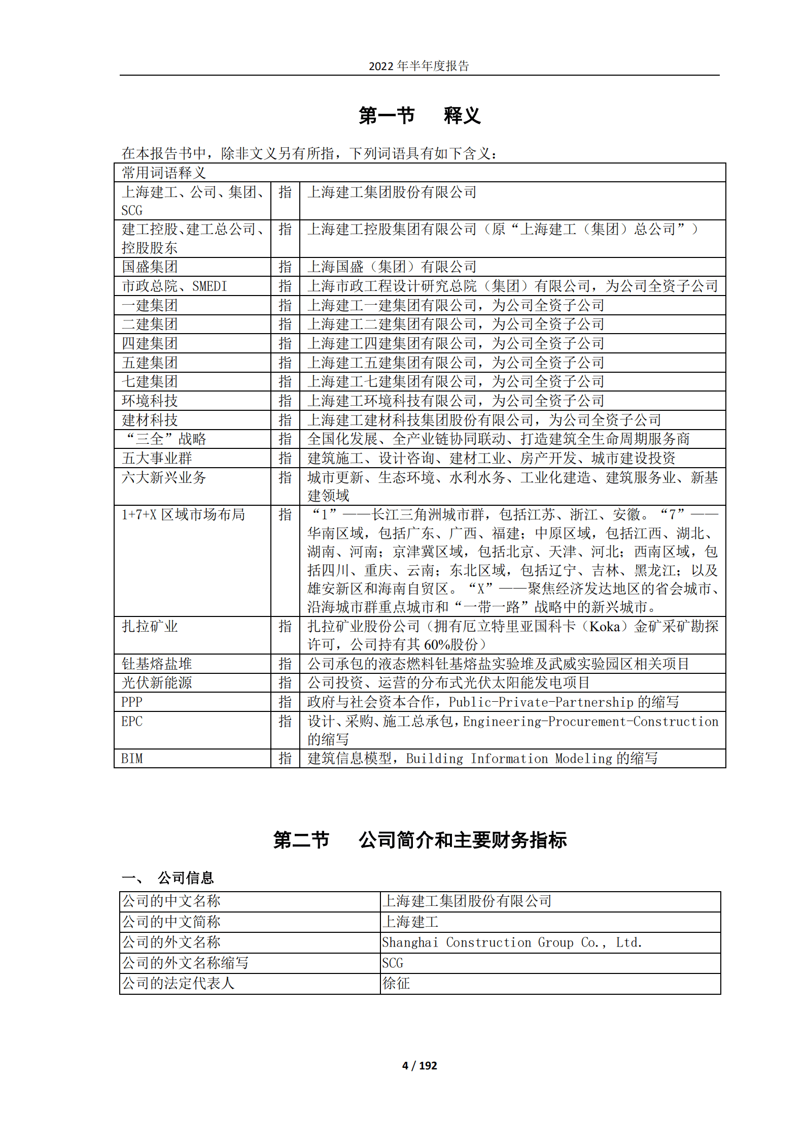 上海建工集团股份有限公司2022年半年度报告.PDF 第4页
