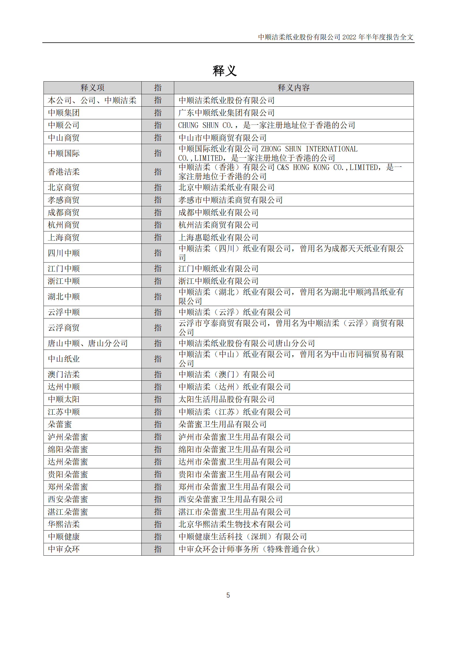 中顺洁柔纸业股份有限公司2022年半年度报告.PDF 第5页
