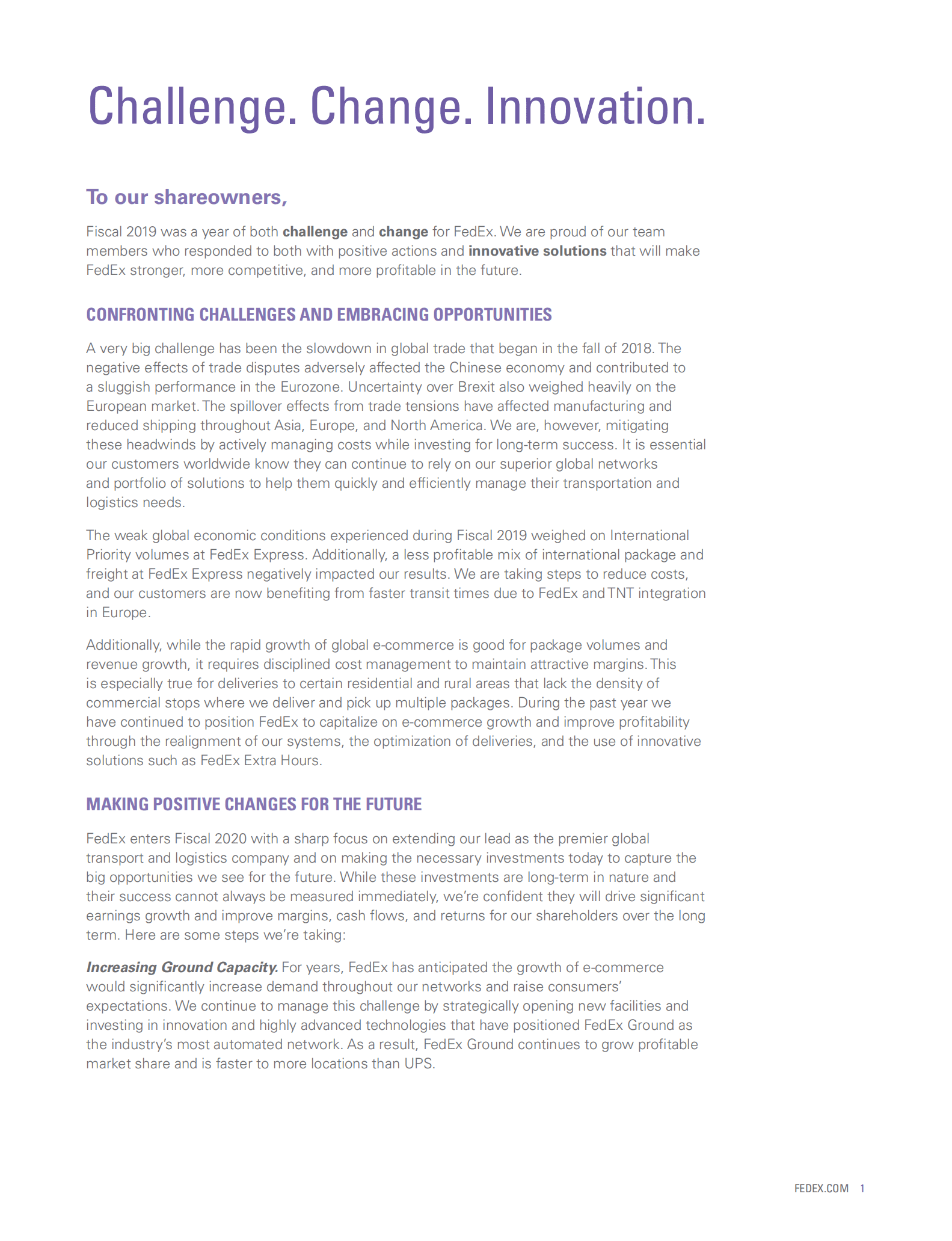 联邦快递（FEDEX）2019财年年度报告（英文版）.pdf 第2页