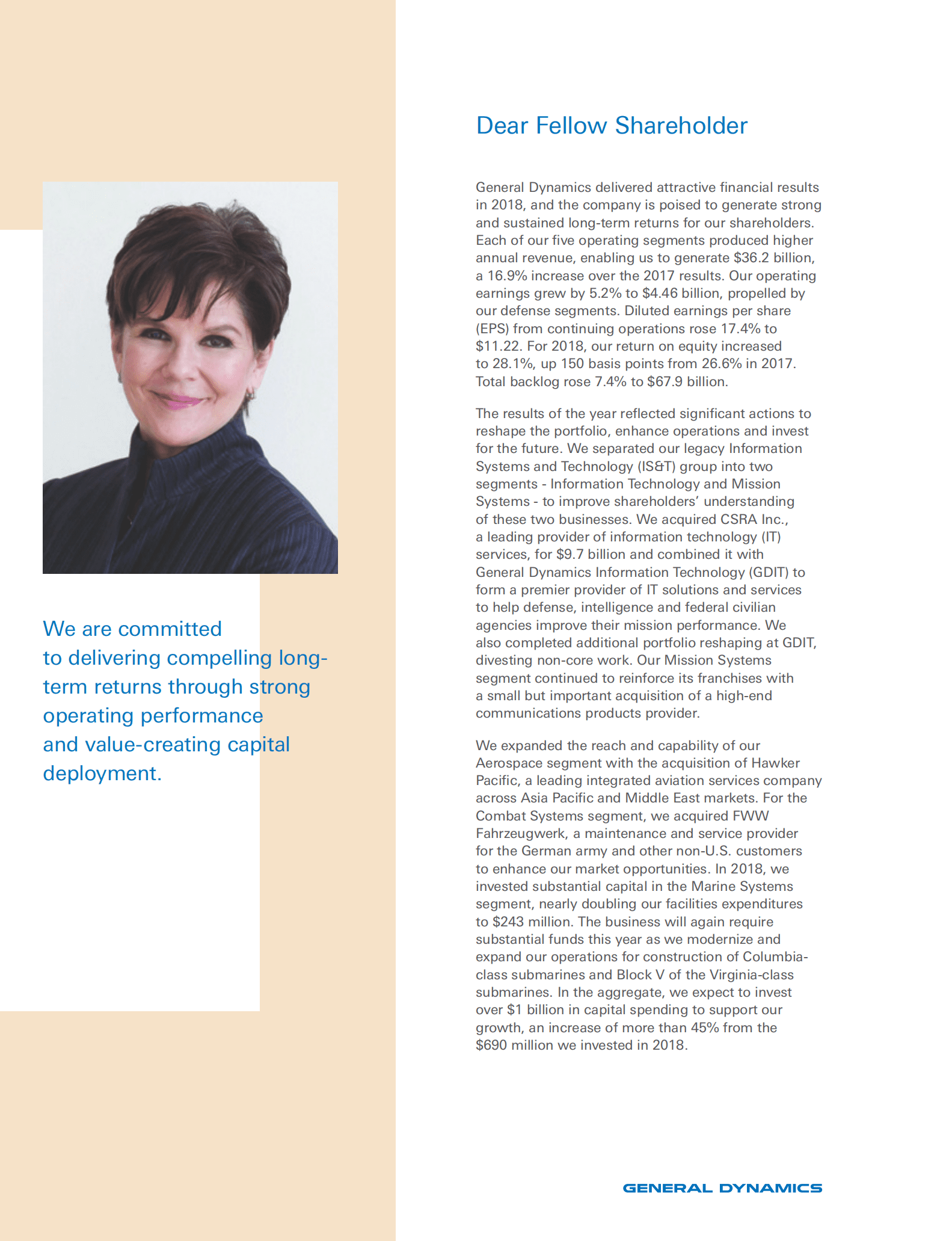 通用动力（GENERAL DYNAMICS）2018年年度报告（英文版）.PDF 第2页