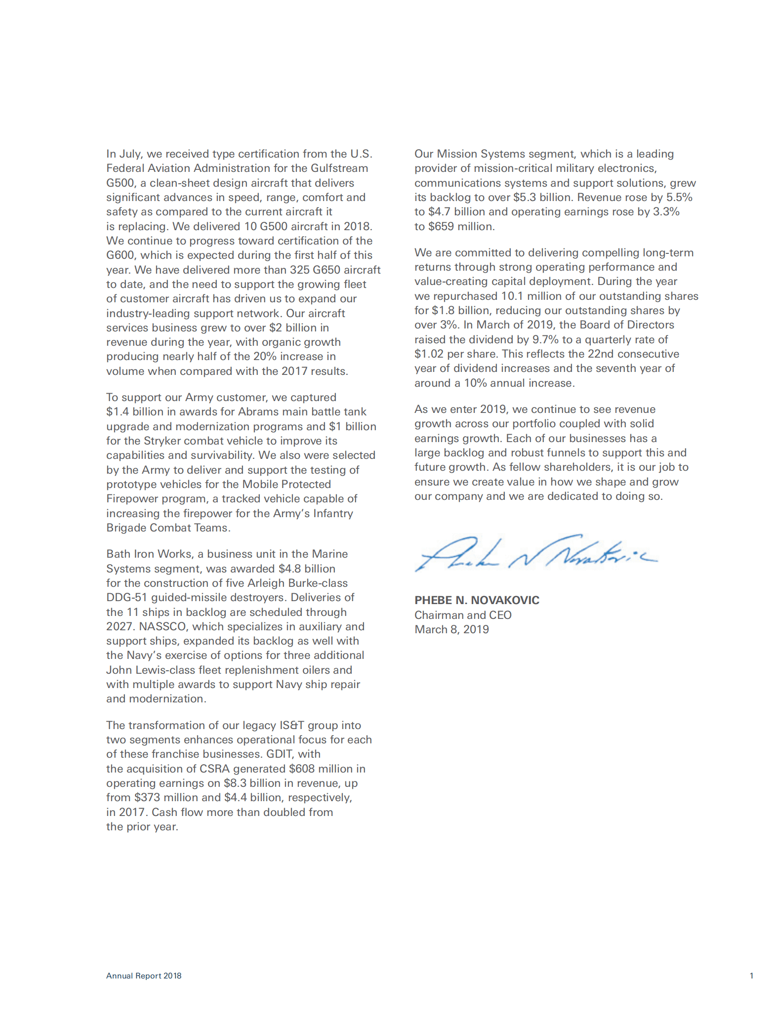 通用动力（GENERAL DYNAMICS）2018年年度报告（英文版）.PDF 第3页