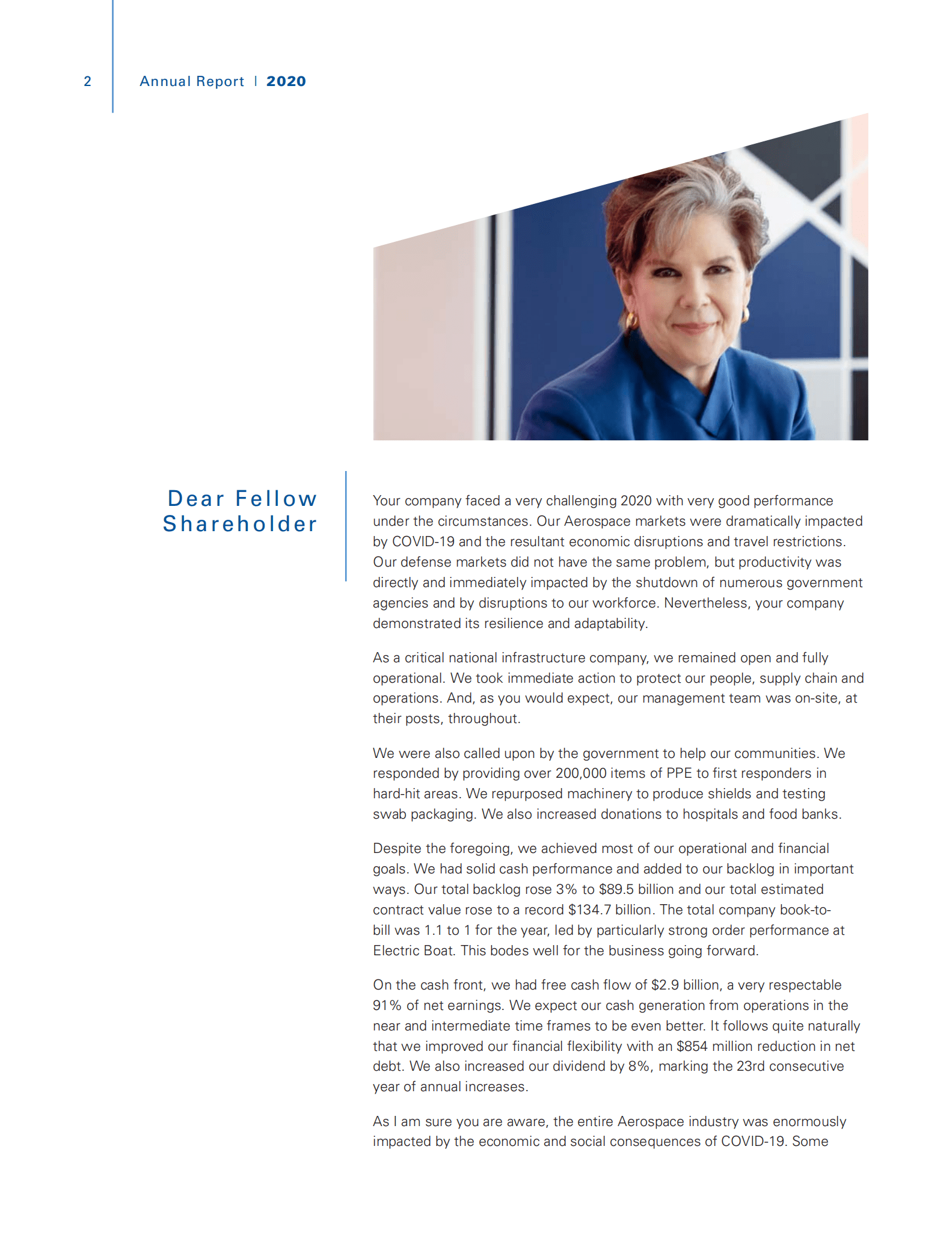 通用动力（GENERAL DYNAMICS）2020年年度报告（英文版）.pdf 第2页