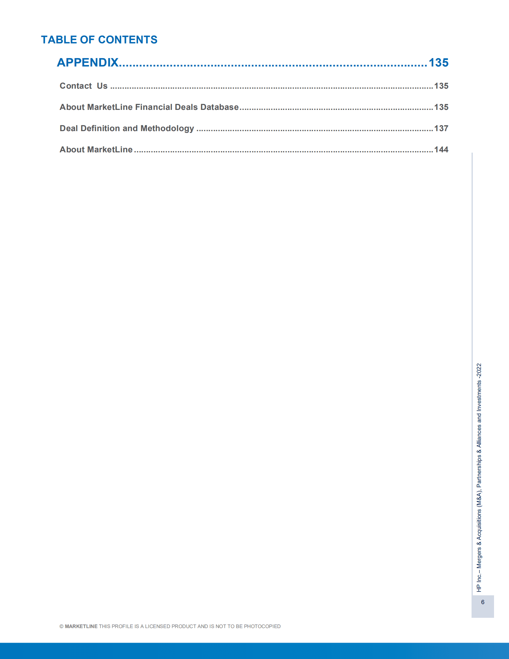 MarketLine：惠普公司（HP）并购、联盟与投资分析报告（英文版）.pdf 第6页