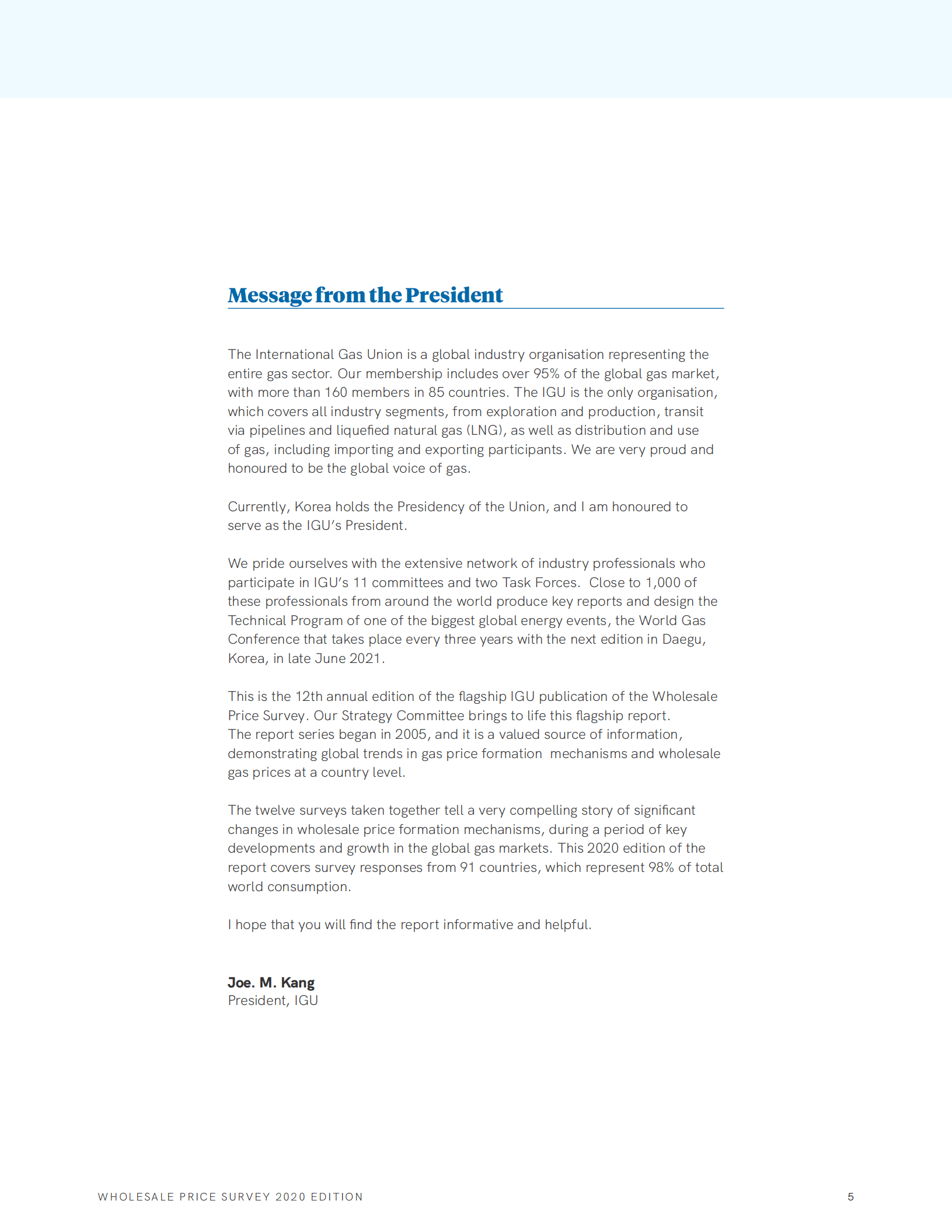 国际气体联盟（IGU）：2020年批发天然气价格调查报告（英文版）.pdf 第5页