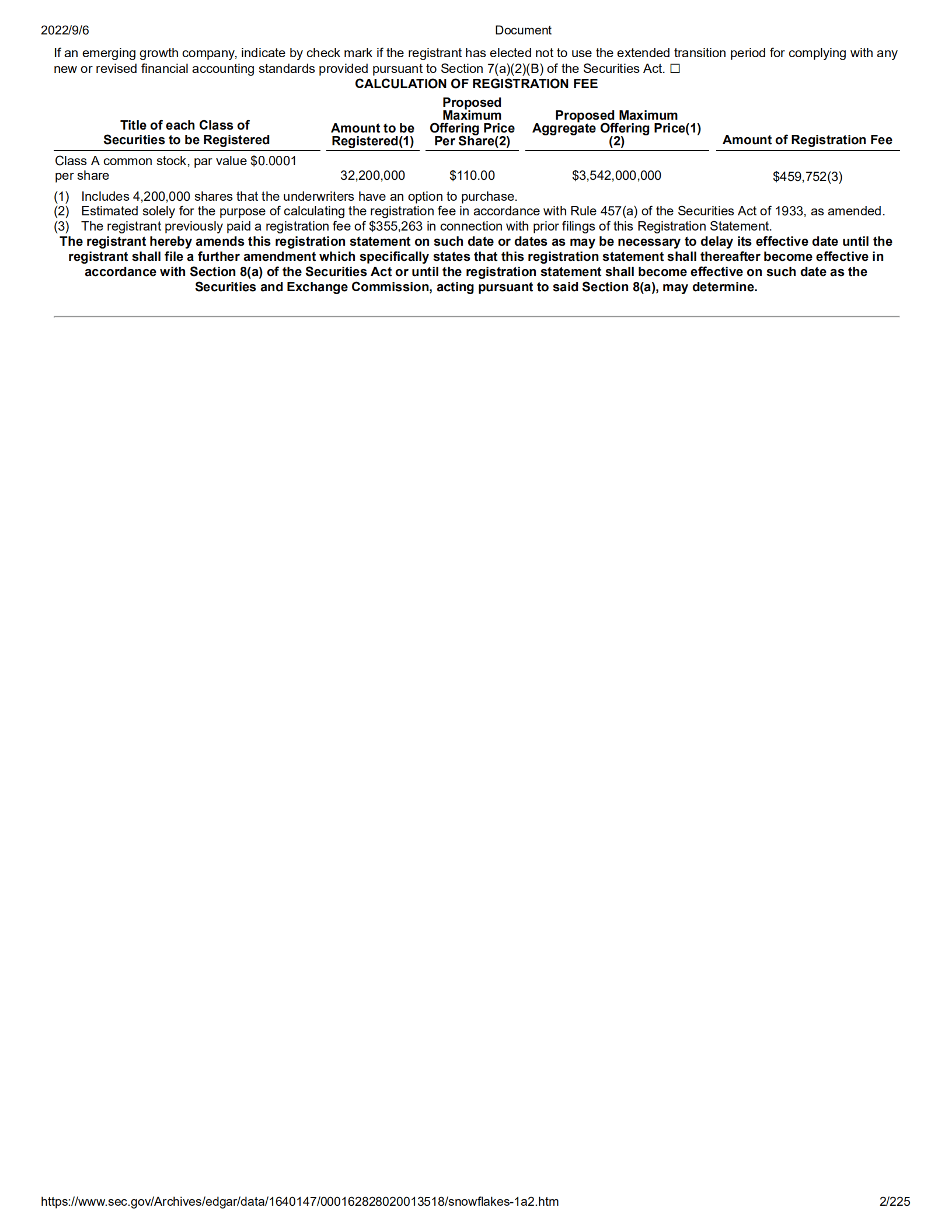 Snowflake美股IPO招股说明书（更新版）（225）.pdf 第2页