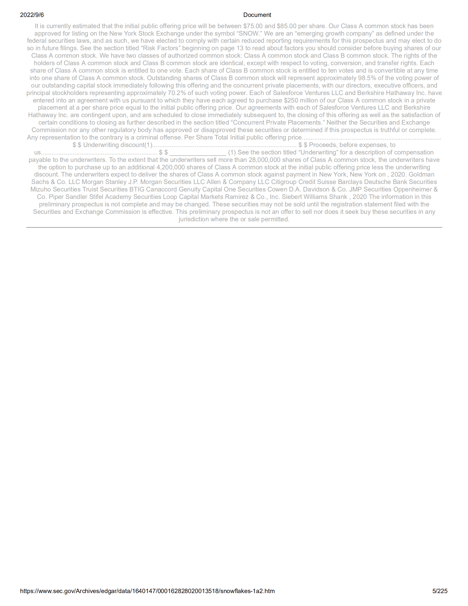 Snowflake美股IPO招股说明书（更新版）（225）.pdf 第5页