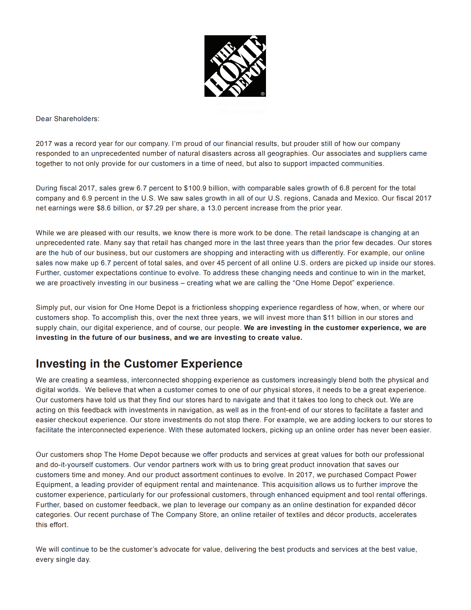 家得宝（HOME DEPOT）2017年年度报告（英文版）.pdf 第3页