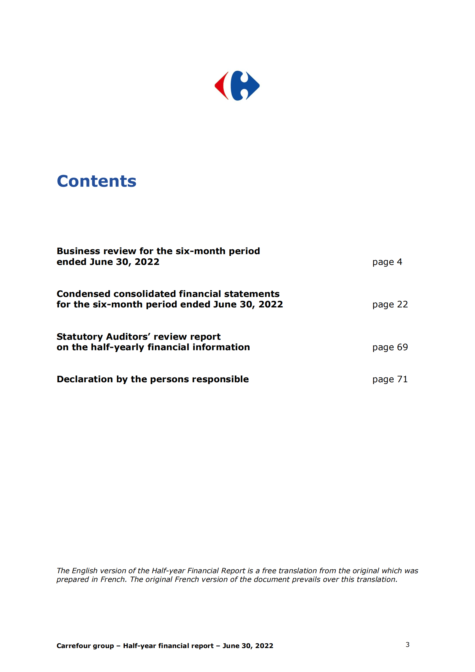 家乐福（CARREFOUR）2022年半年度报告（英文版）.pdf 第3页