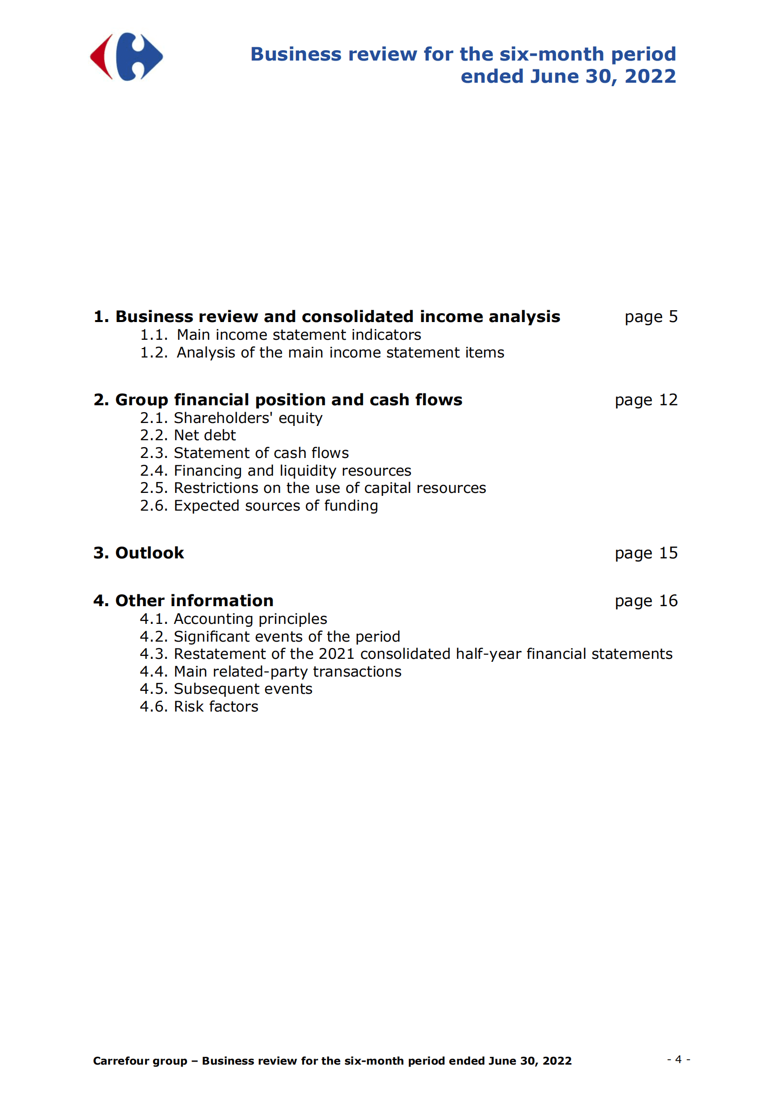 家乐福（CARREFOUR）2022年半年度报告（英文版）.pdf 第4页