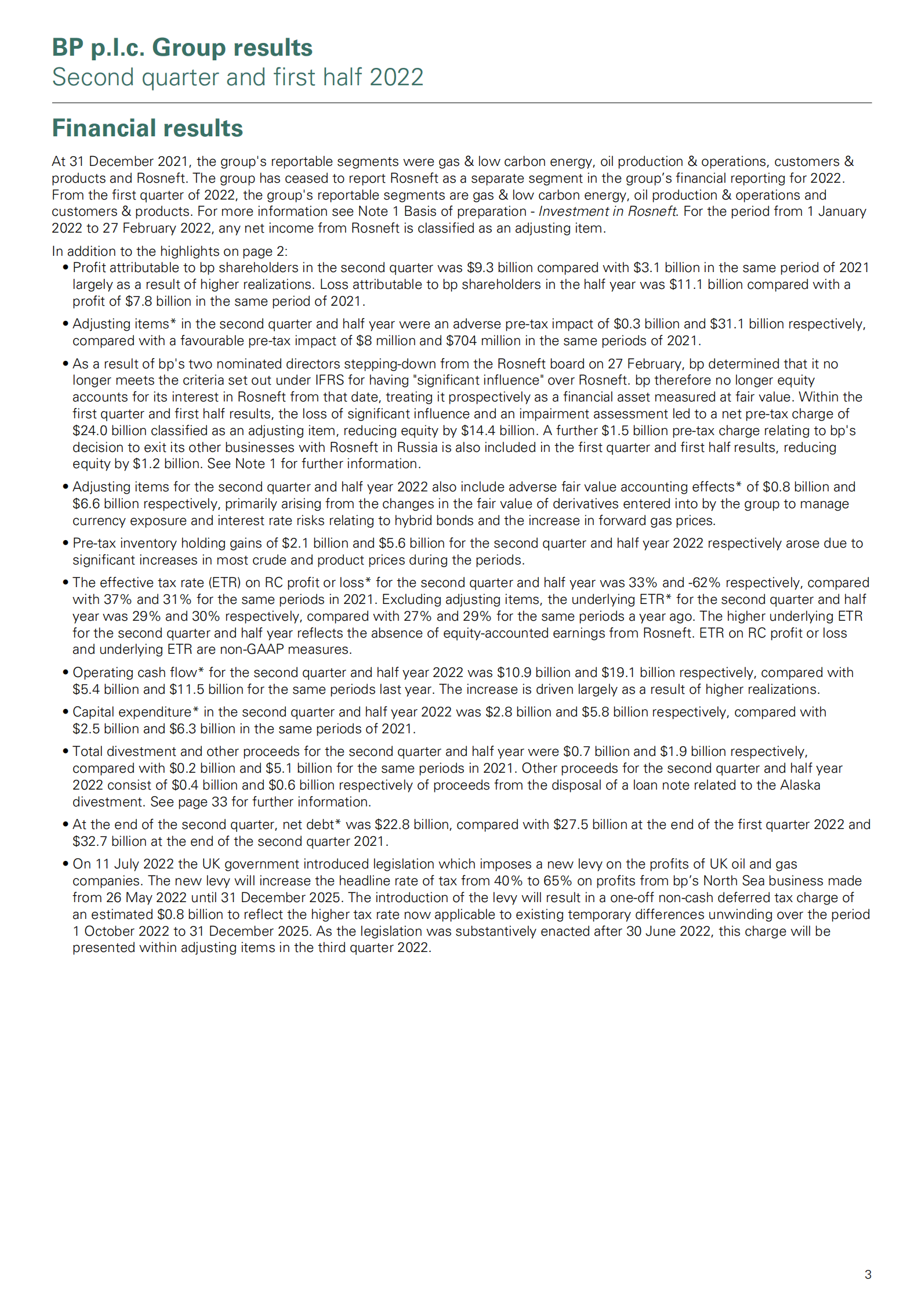 英国石油公司（BP）2022年第二季度财报（英文版）.pdf 第3页