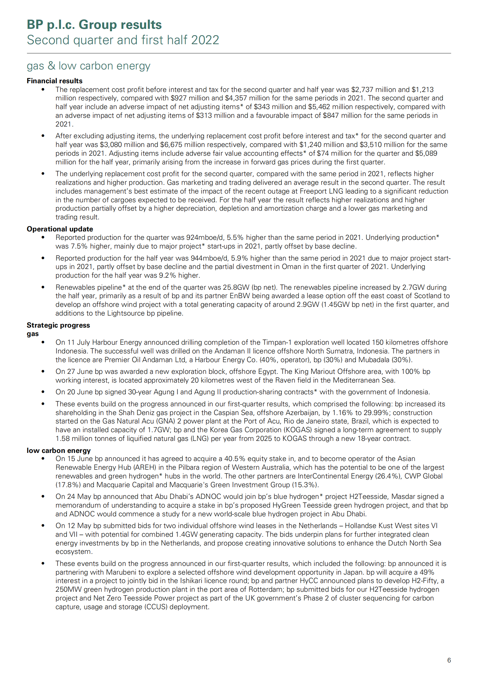 英国石油公司（BP）2022年第二季度财报（英文版）.pdf 第6页