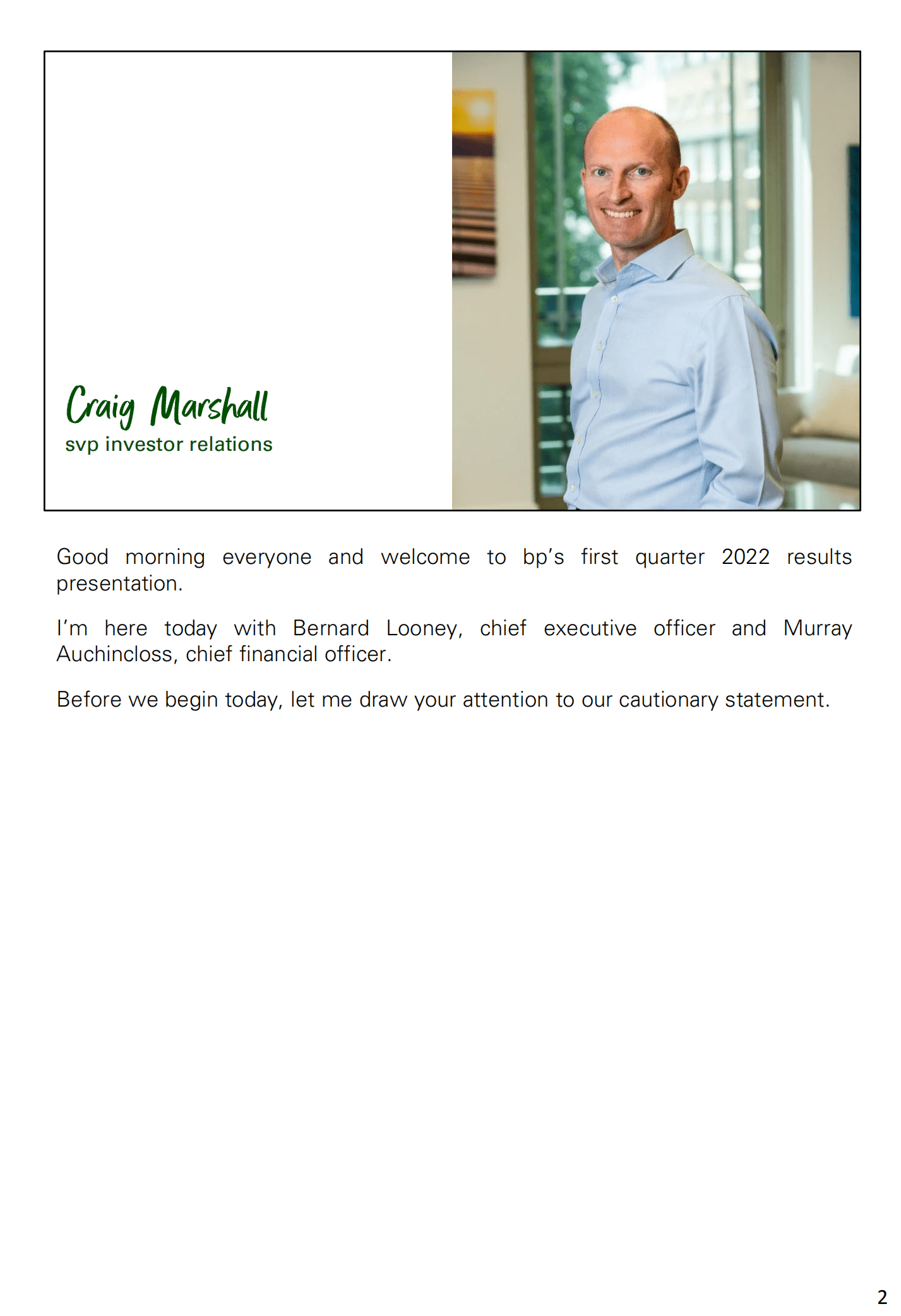 英国石油公司（BP）2022年第二一季度财报（英文版）.pdf 第2页