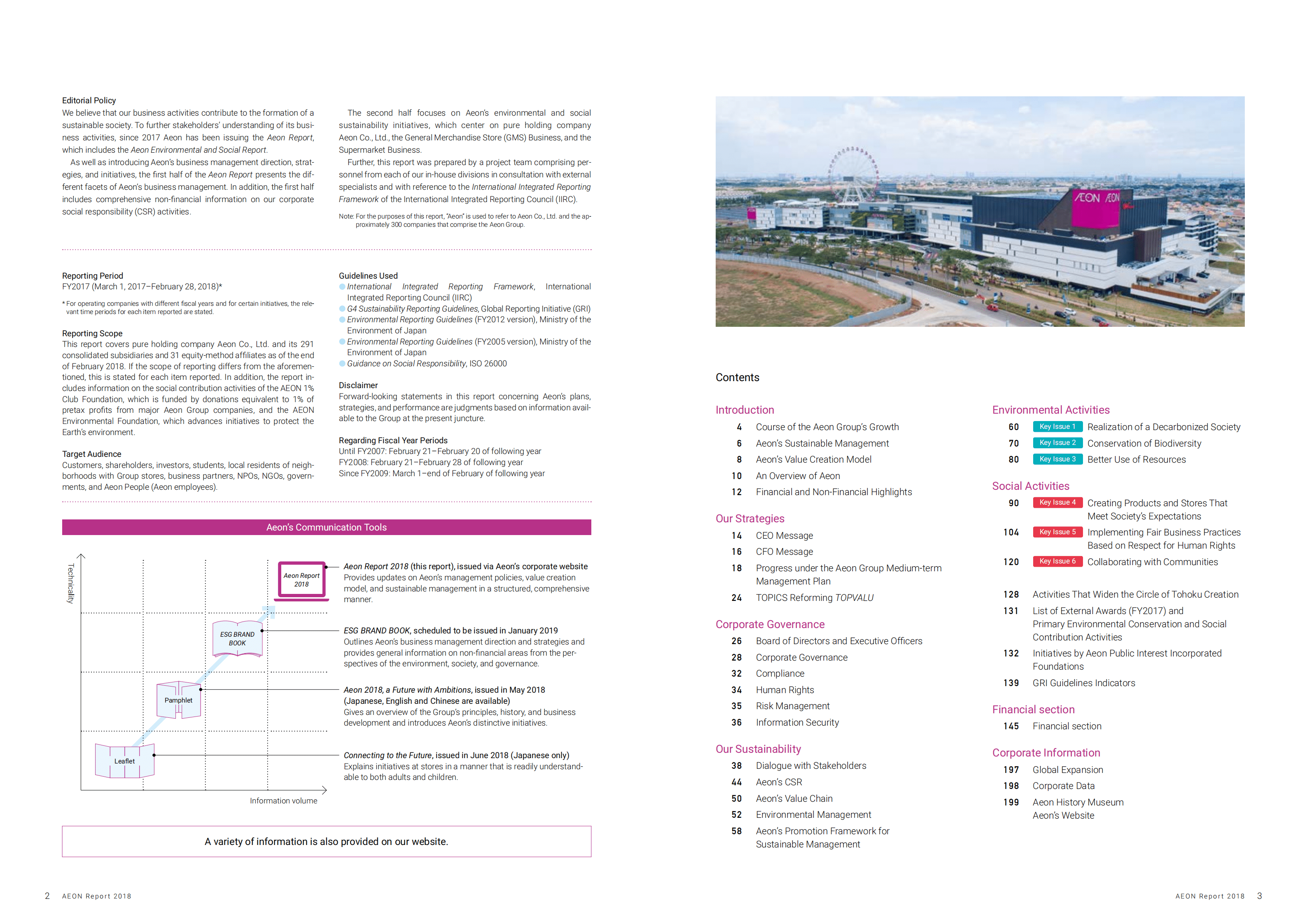 日本永旺集团（AEON）2018财年年度报告（英文版）.pdf 第3页