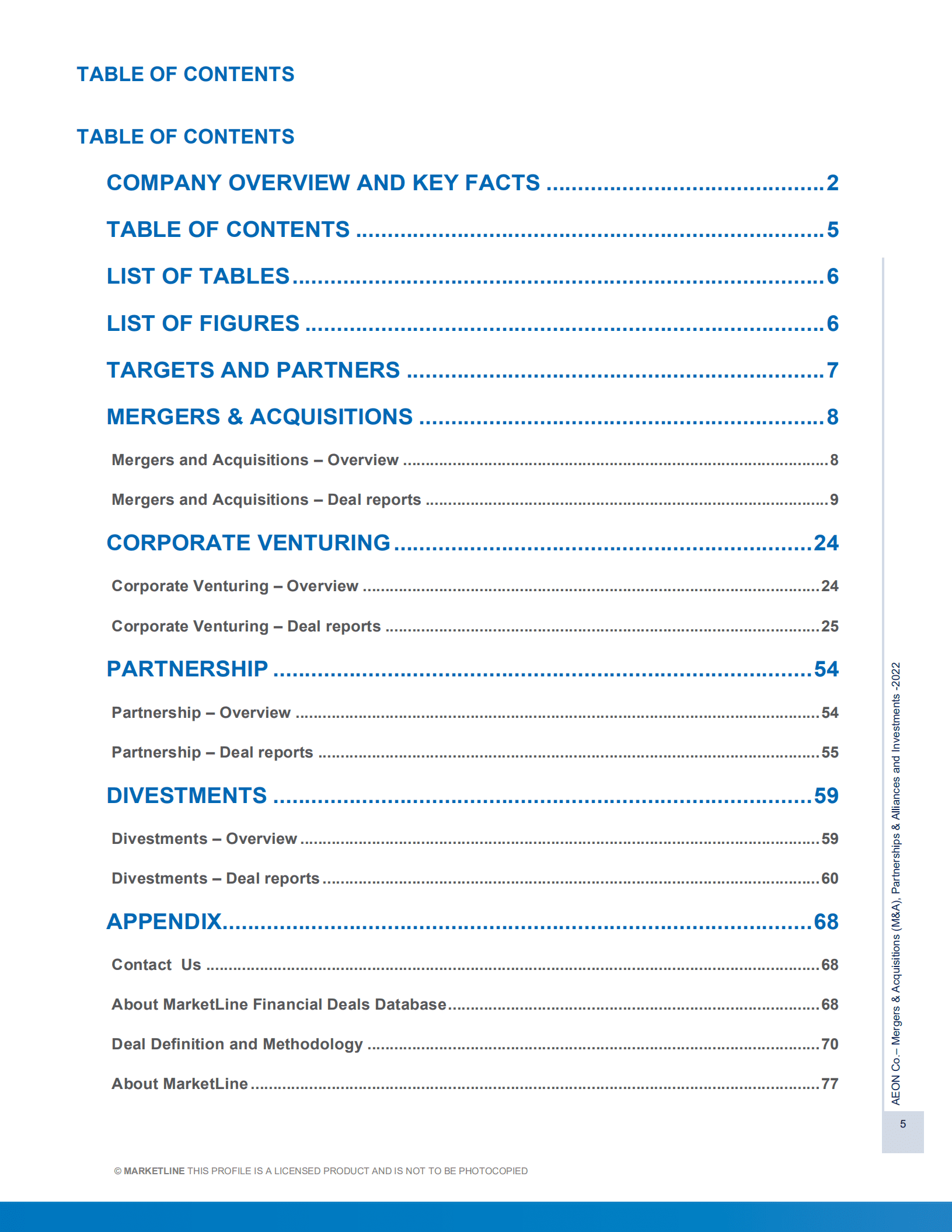 MarketLine：日本永旺集团（AEON）并购、联盟与投资分析报告（英文版）.pdf 第5页