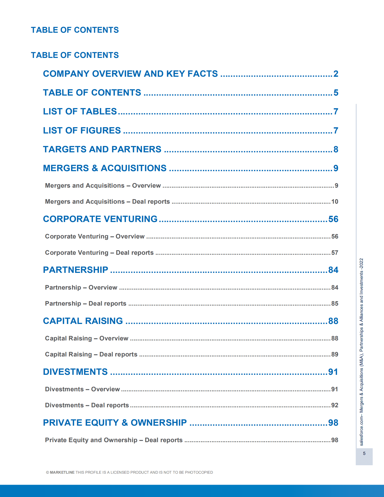MarketLine：Salesforce并购、联盟与投资分析报告（英文版）.pdf 第5页