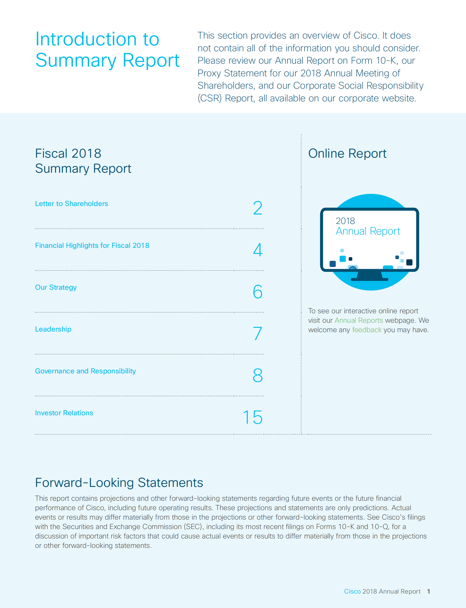 思科公司（CISCO SYSTEMS）2018年年度报告（英文版）.pdf 第3页