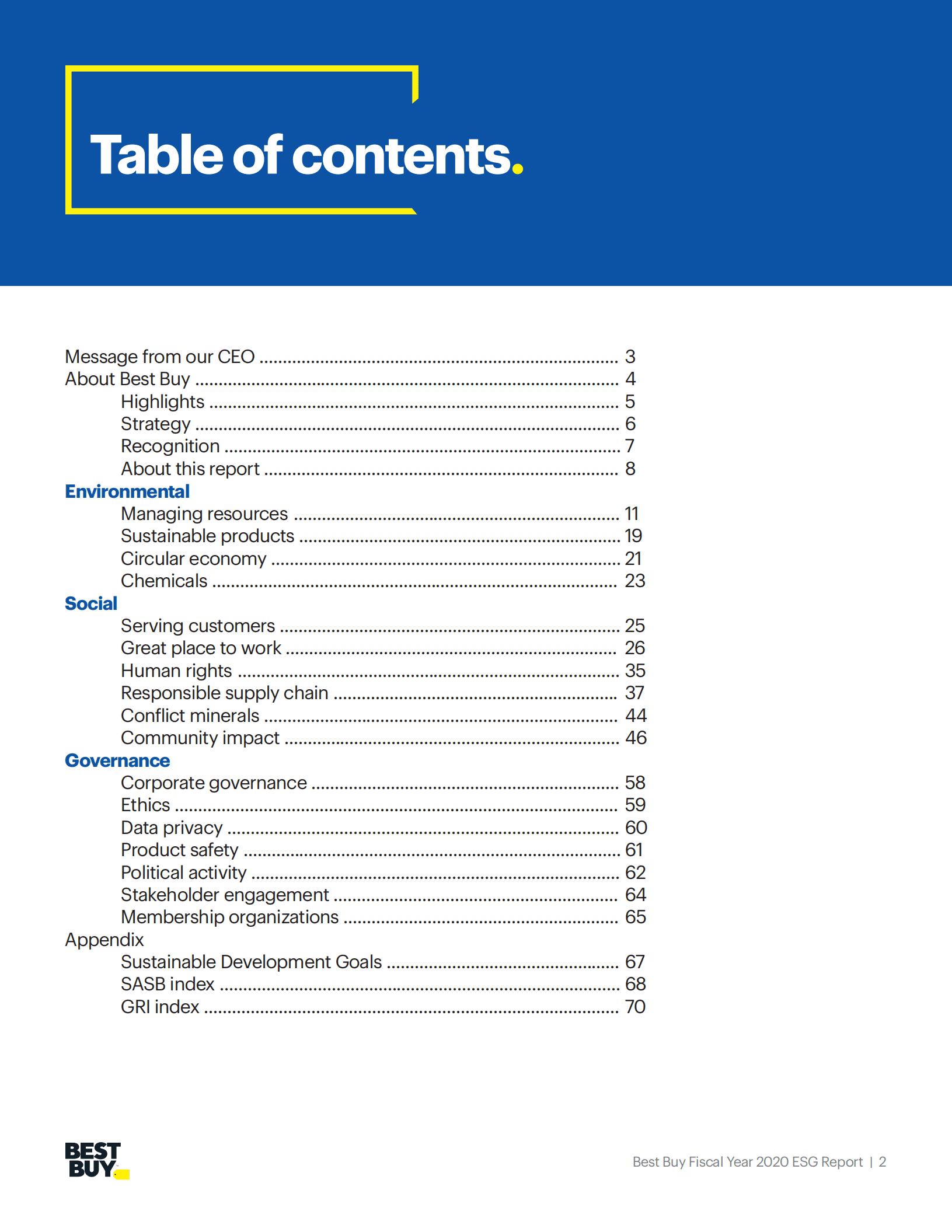 百思买（BEST BUY）2020财年环境、社会和治理（ESG）报告（英文版）.pdf 第2页