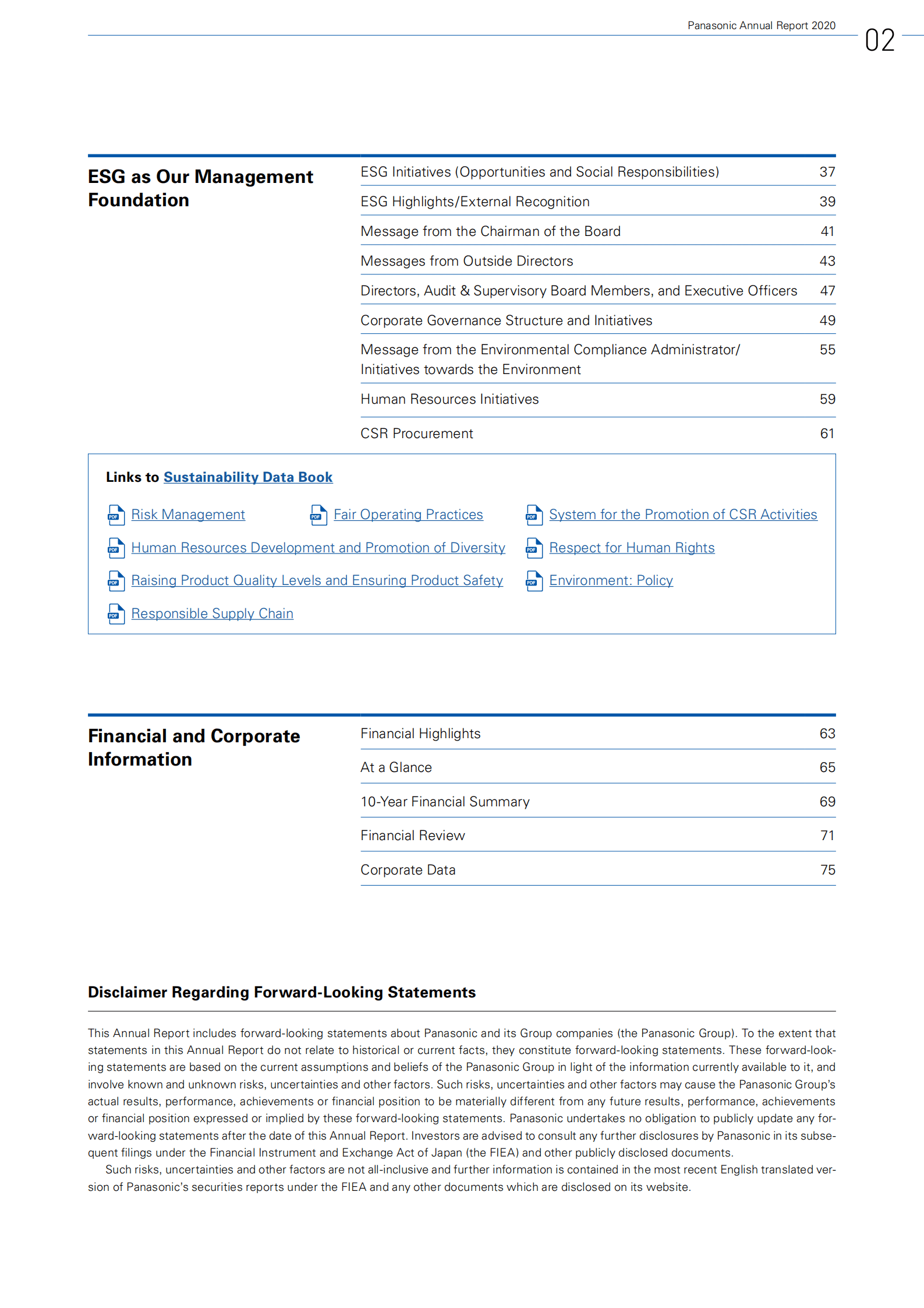 松下（PANASONIC）2020年年度报告（英文版）.pdf 第3页