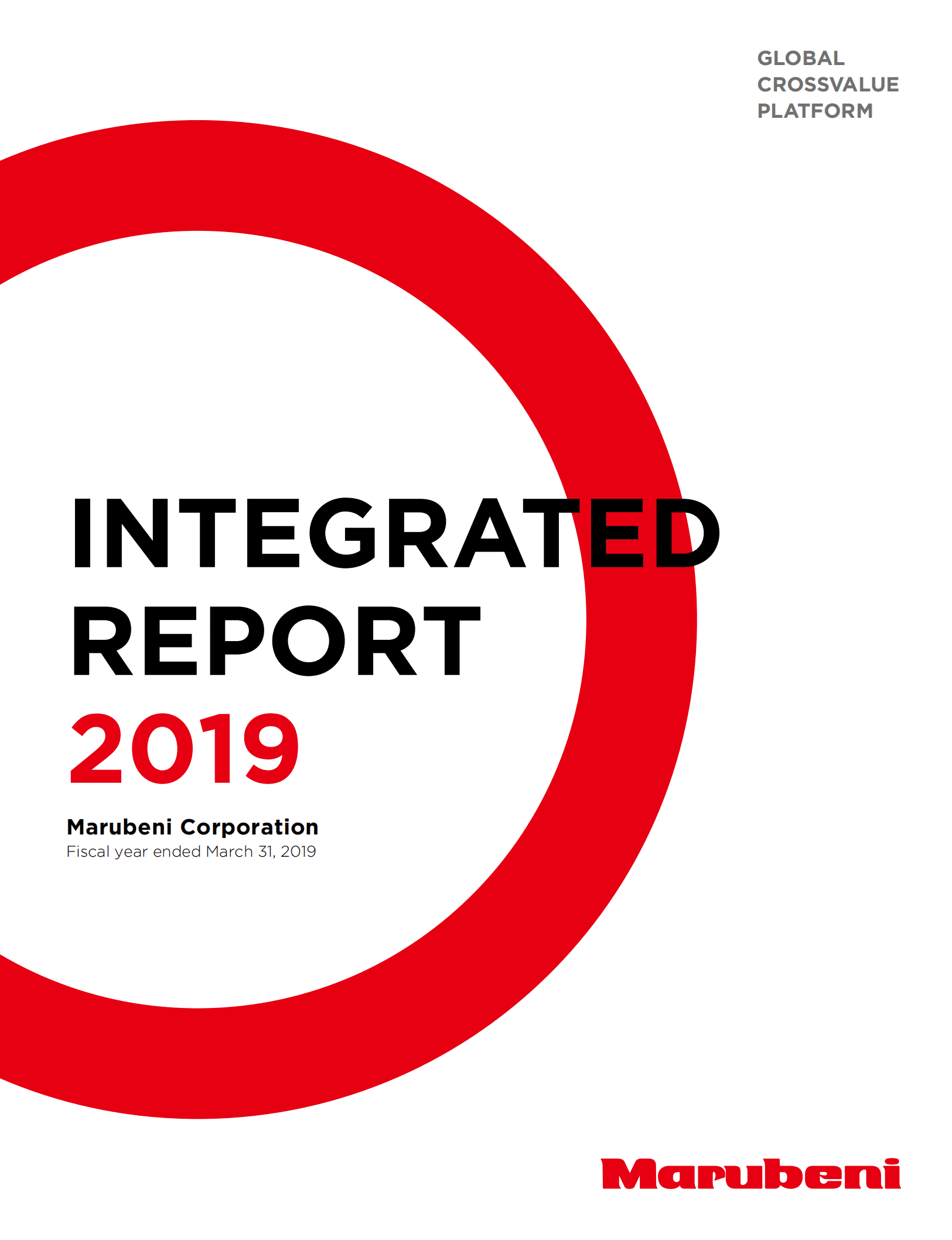 丸红株式会社（MARUBENI）2019年年度报告（英文版）.pdf 第1页