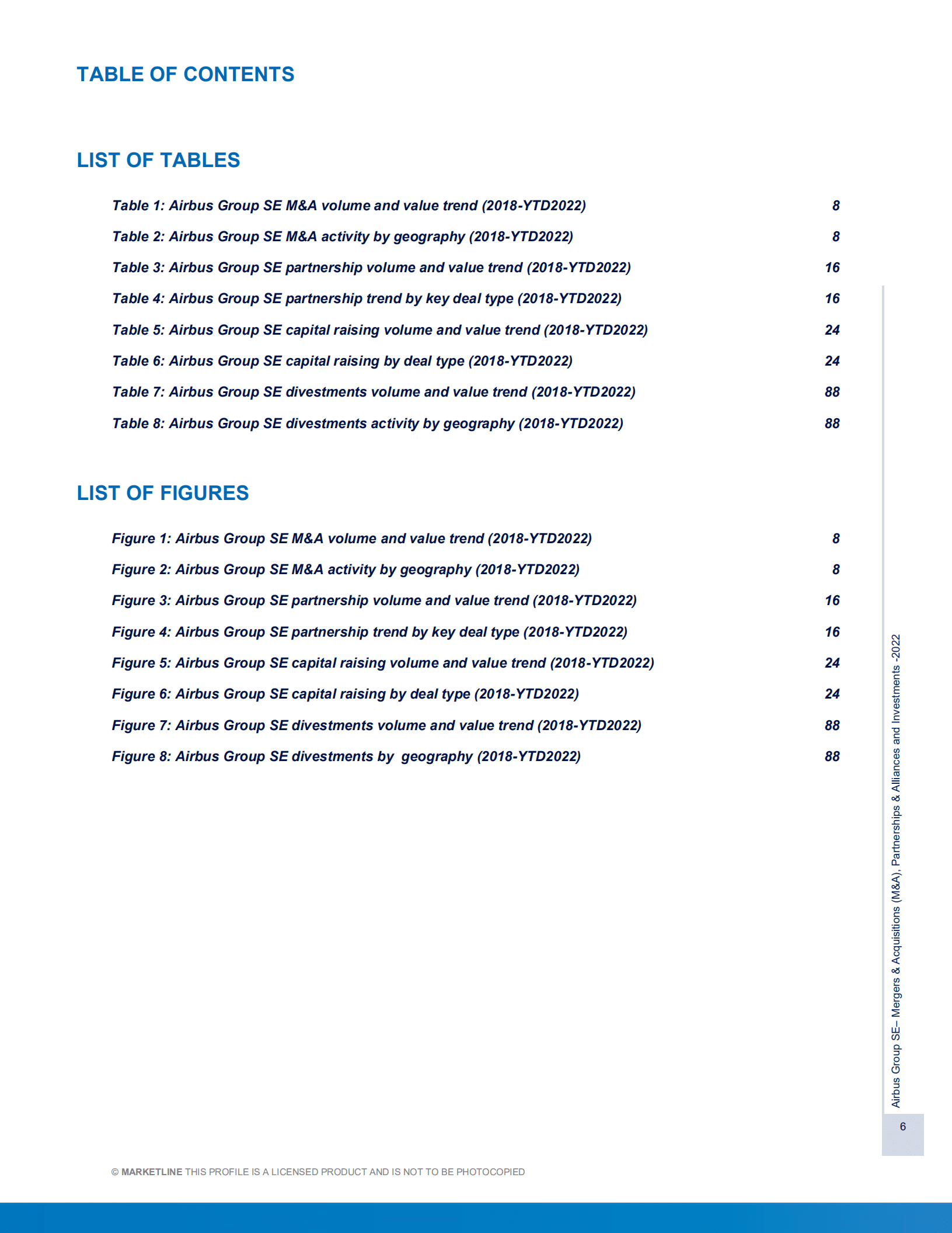 MarketLine：空中客车公司（AIRBUS）并购、联盟与投资分析报告（英文版）.pdf 第6页