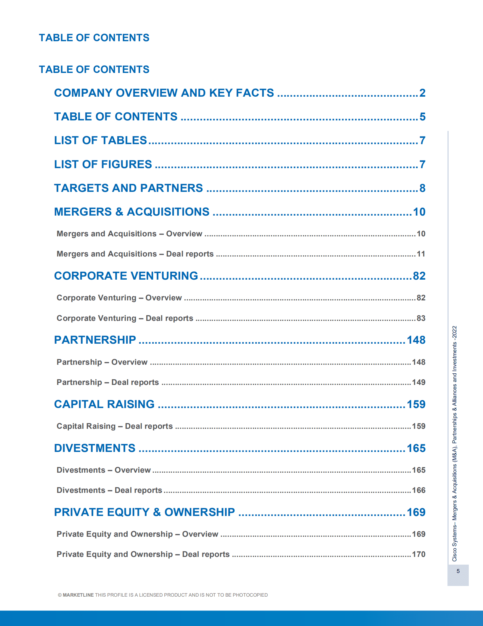 MarketLine：思科公司并购、联盟与投资分析报告（英文版）.pdf 第5页