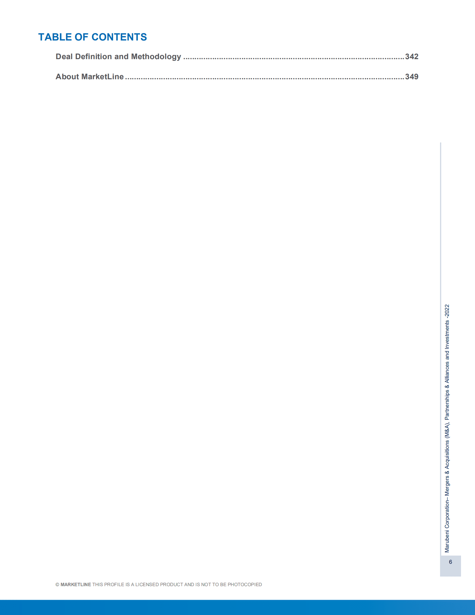 MarketLine：丸红株式会社（MARUBENI）并购、联盟与投资分析报告（英文版）.pdf 第6页