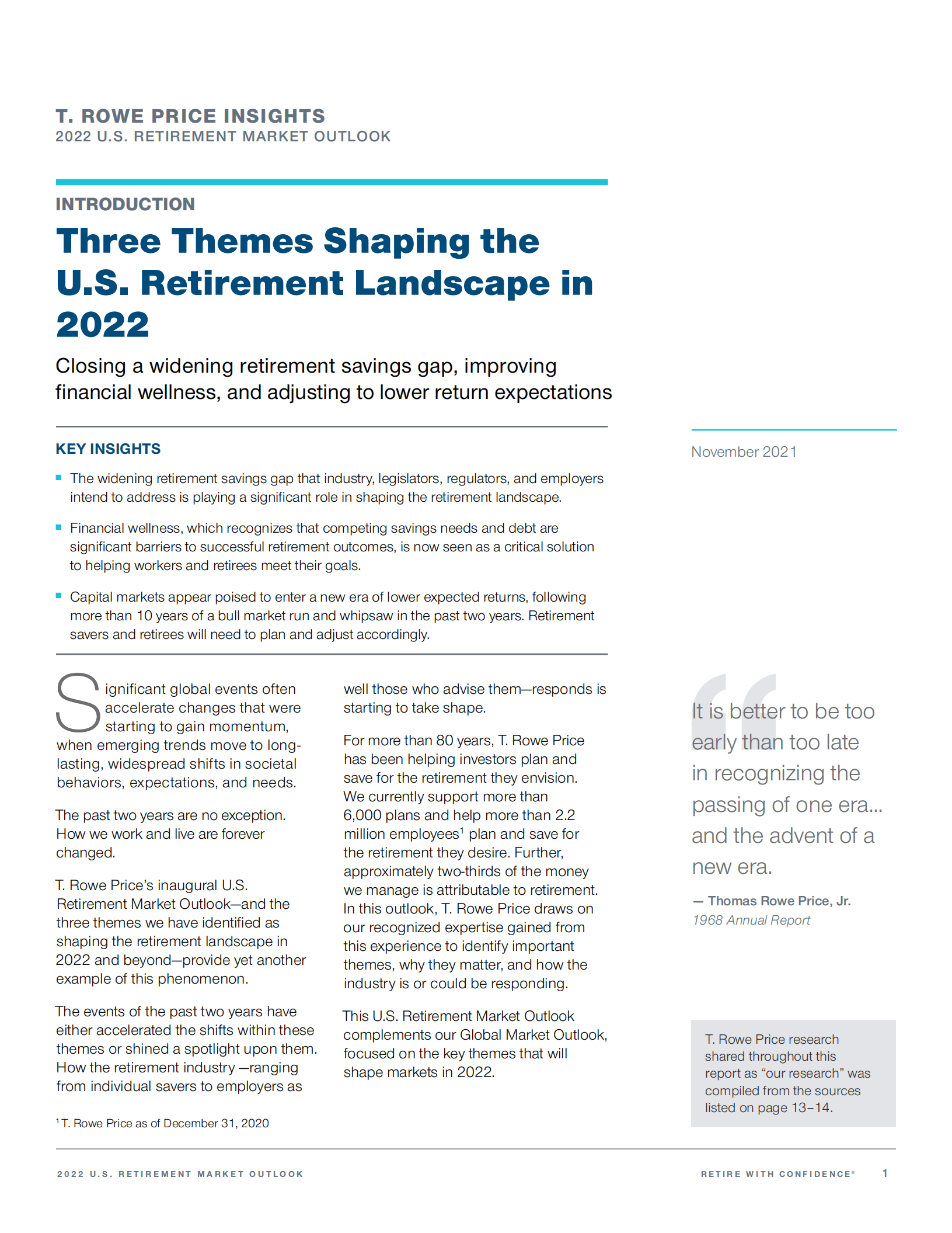 T. ROWE Price：2022年美国退休市场展望报告（英文版）.pdf 第2页