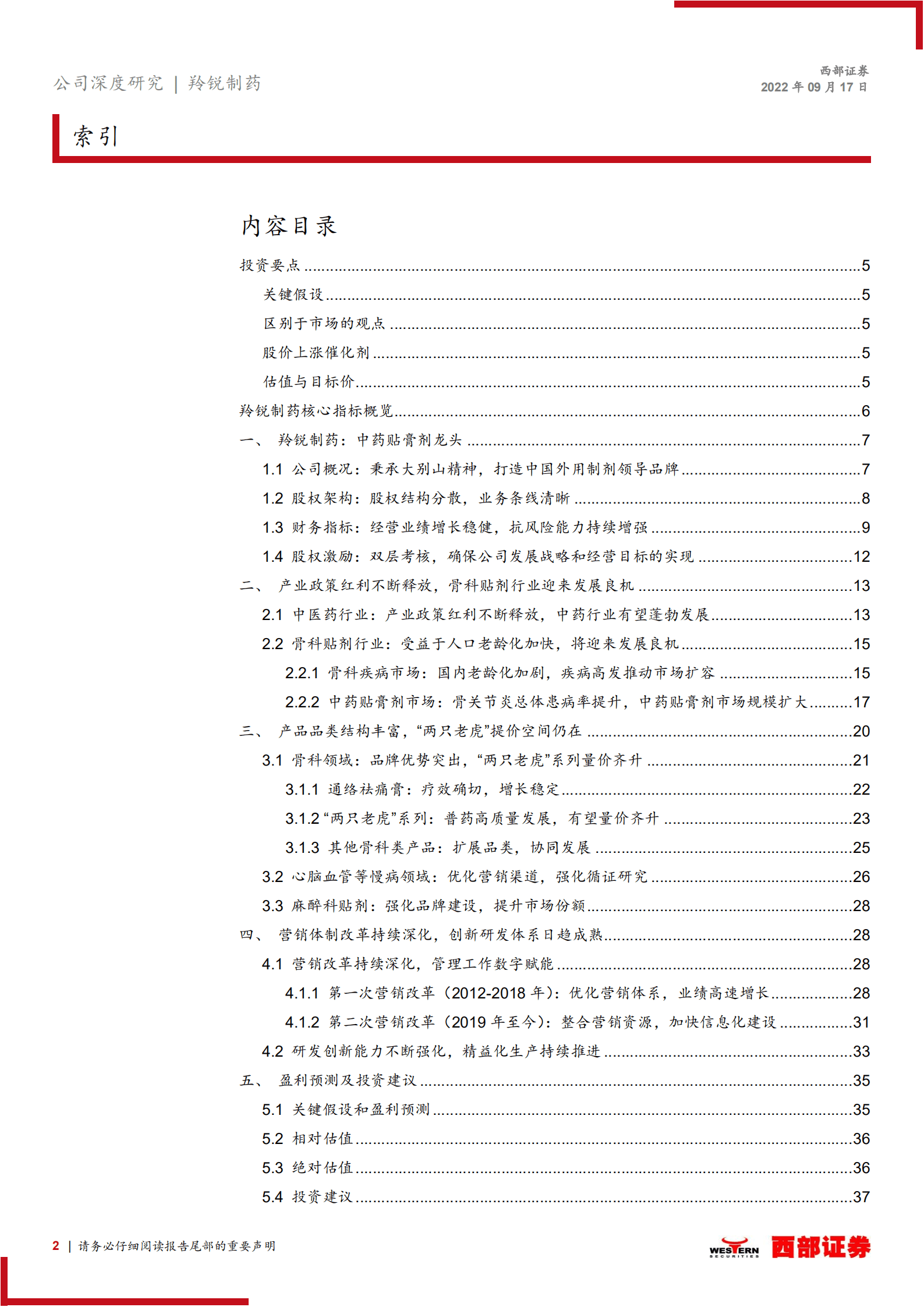 羚锐制药：中药贴膏剂龙头，普药高质量发展-220917.pdf 第2页