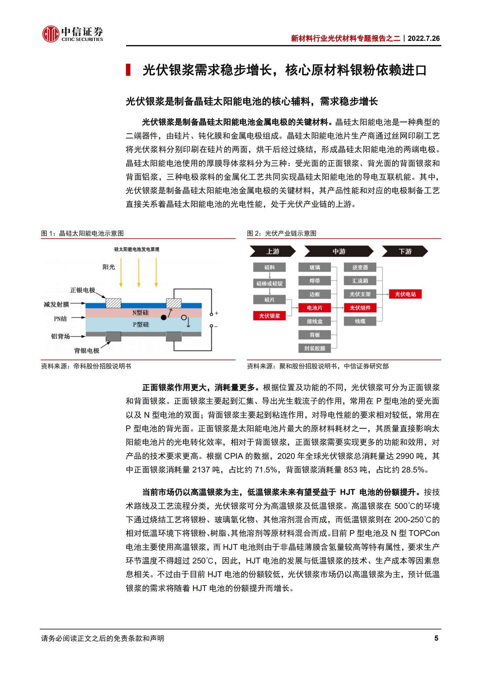 新材料行业光伏材料专题报告之二：光伏银浆三期叠加，银粉+银包铜粉前景广阔-220726.pdf 第5页