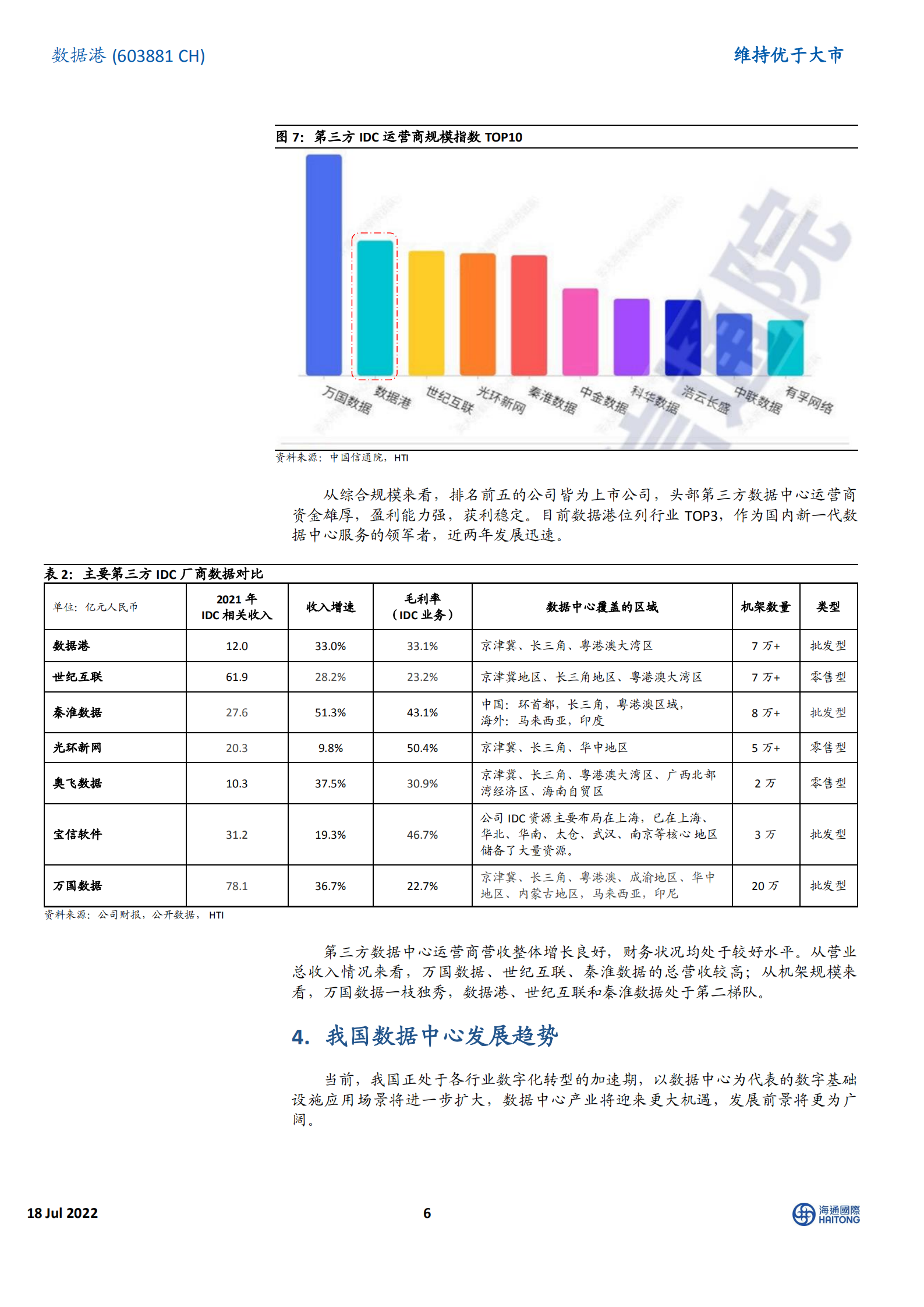 数据港-交接覆盖：国资背景第三方数据中心头部服务商，坚持有效扩张发展战略-220718.pdf 第6页